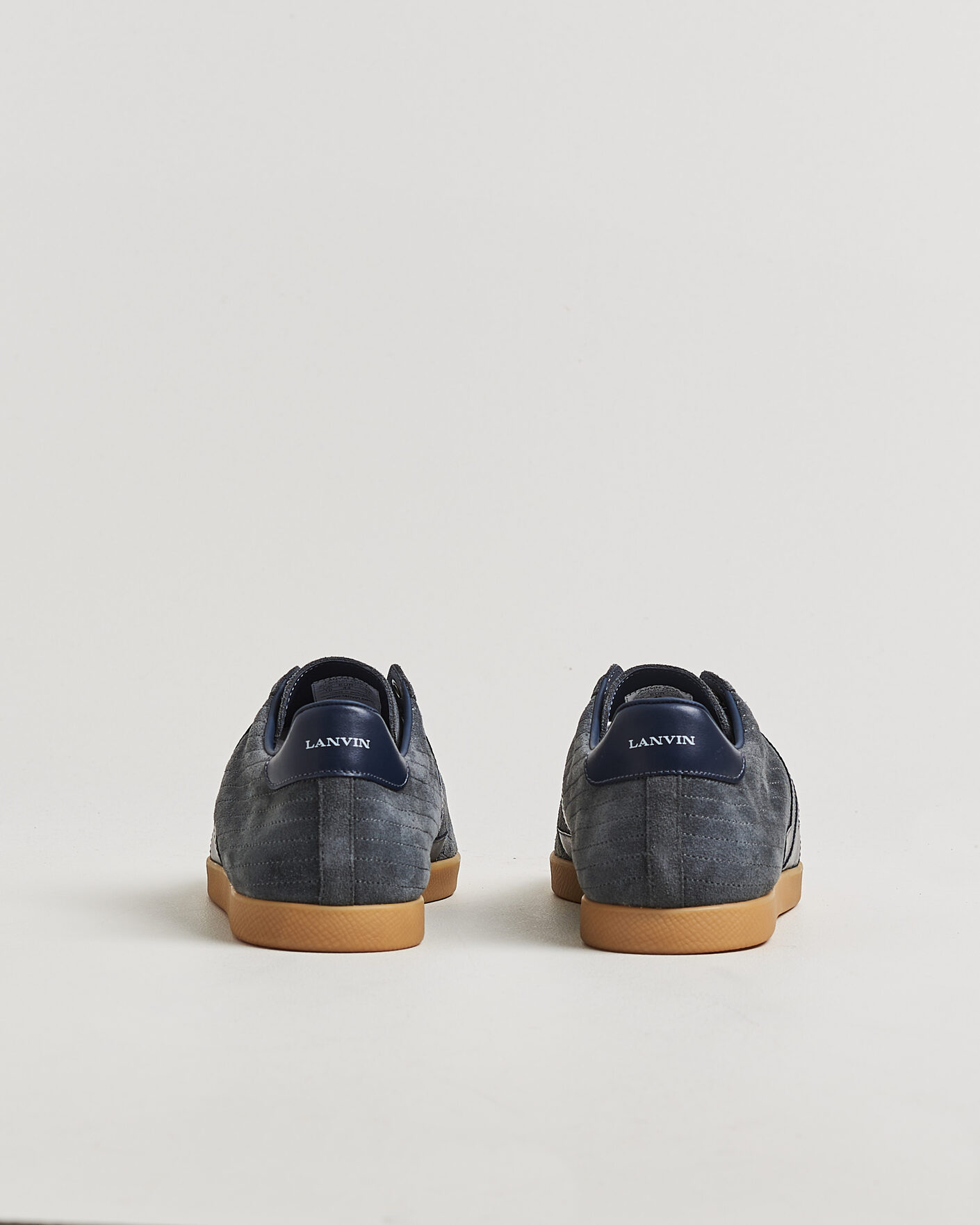 Men | Sneakers | Lanvin | Glen Leather Sneakers Grey/Navy