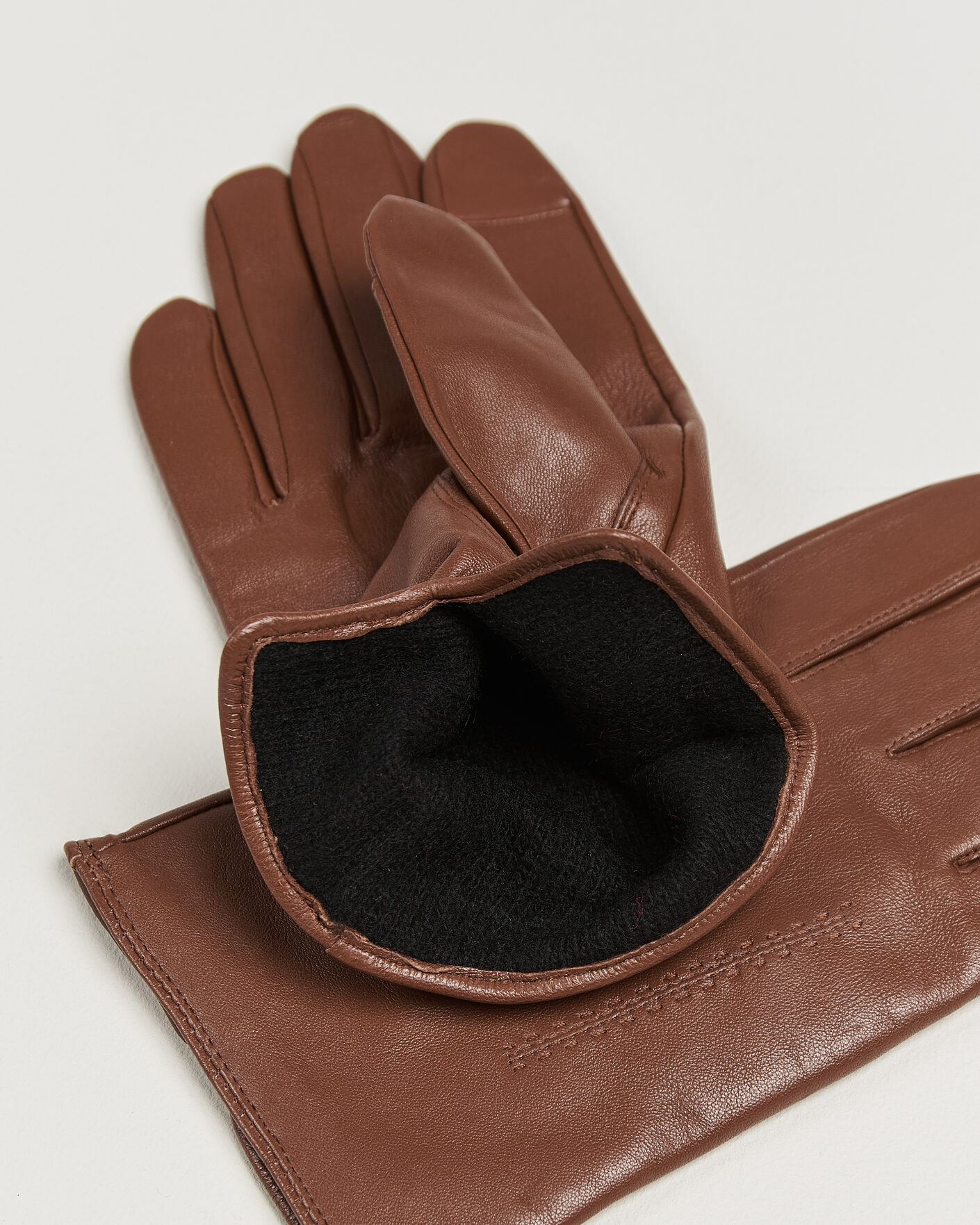Men | Gloves | BOSS BLACK | Hainz Leather Glove Medium Brown