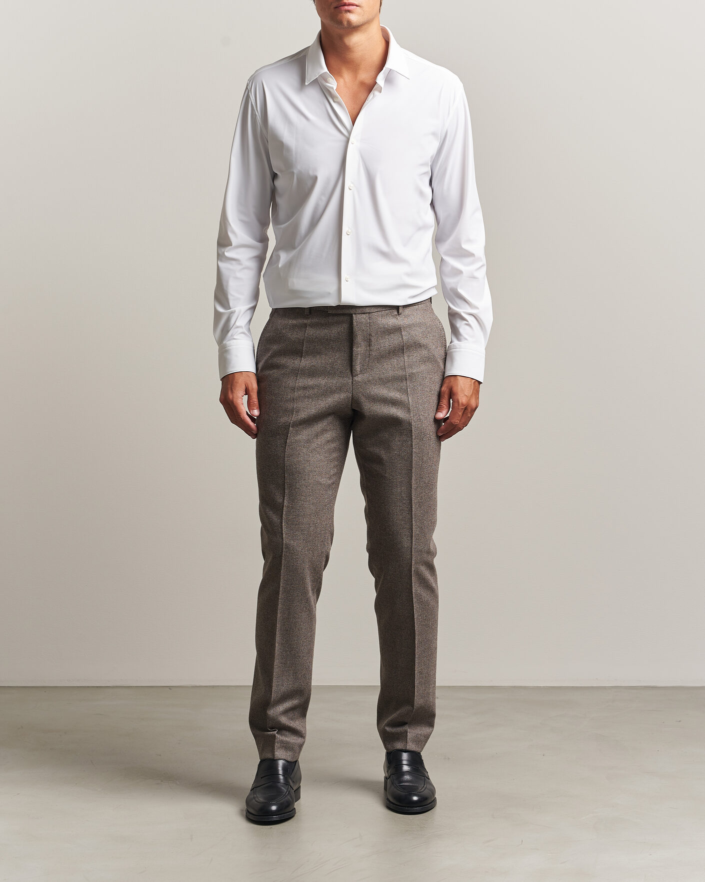 Men | Shirts | BOSS BLACK | Hank 4-Way Stretch Shirt White
