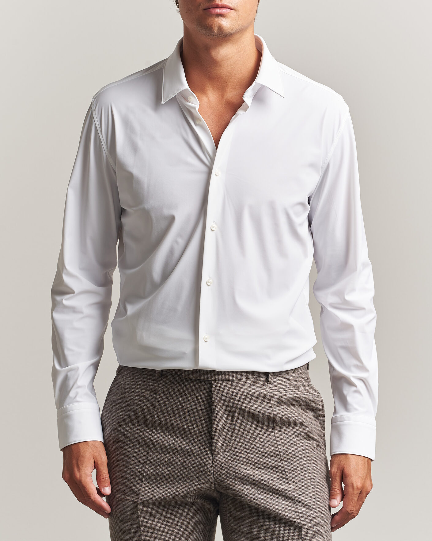 Men | Shirts | BOSS BLACK | Hank 4-Way Stretch Shirt White