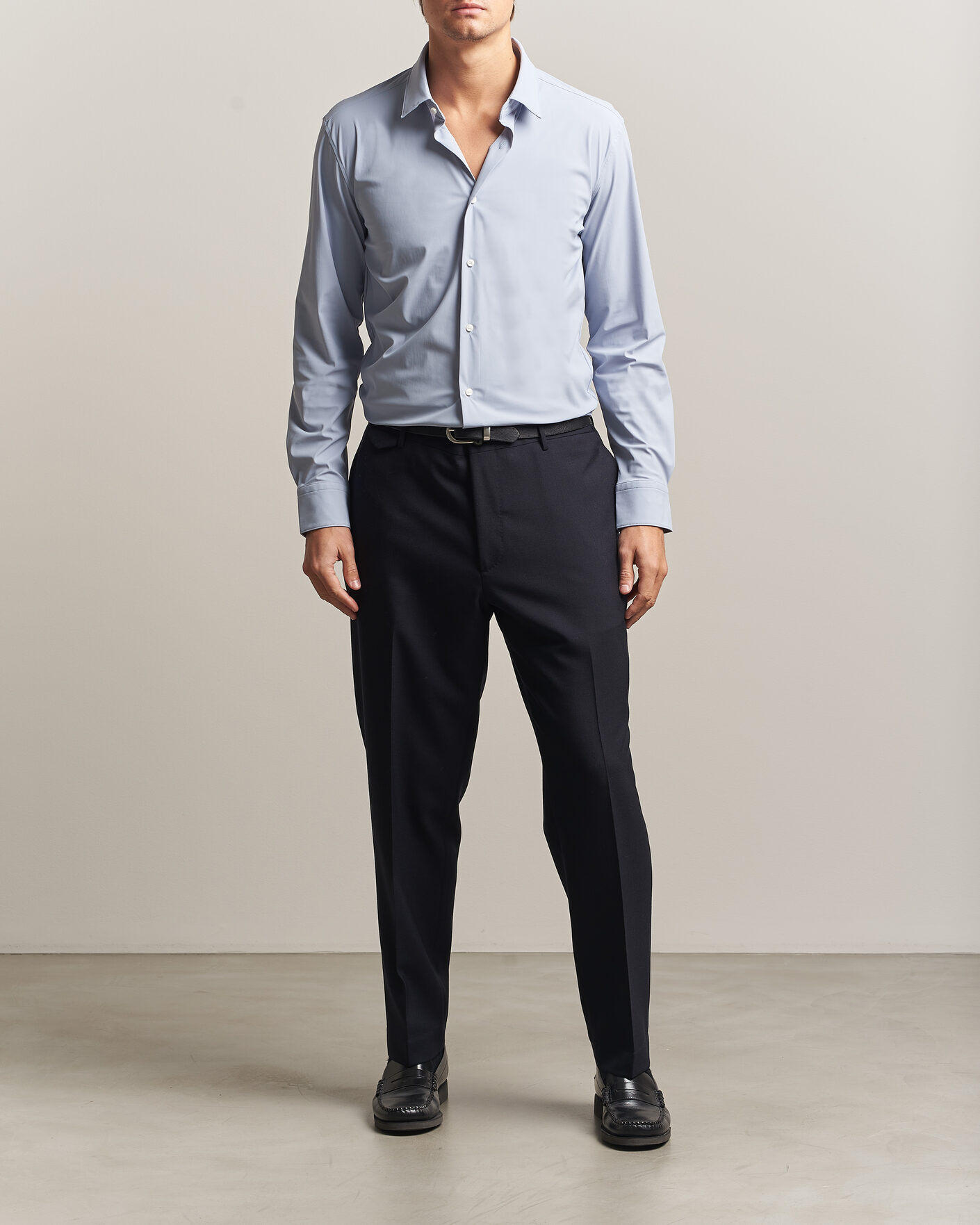 Men | Shirts | BOSS BLACK | Hank 4-Way Stretch Shirt Light Blue