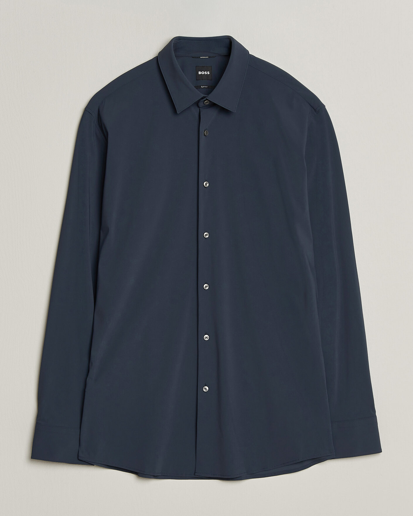 Men | Shirts | BOSS BLACK | Hank 4-Way Stretch Shirt Dark Blue