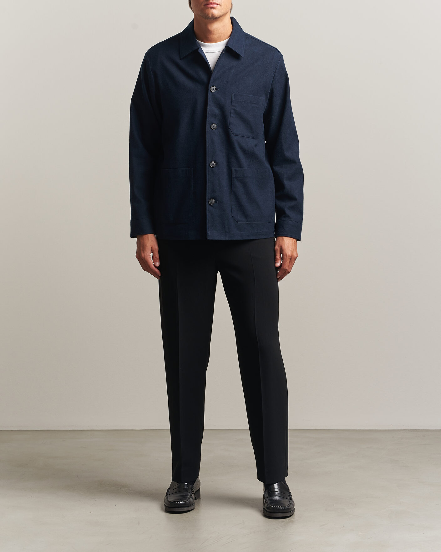 Men | Shirts | BOSS BLACK | Cai Cotton Overshirt Dark Blue