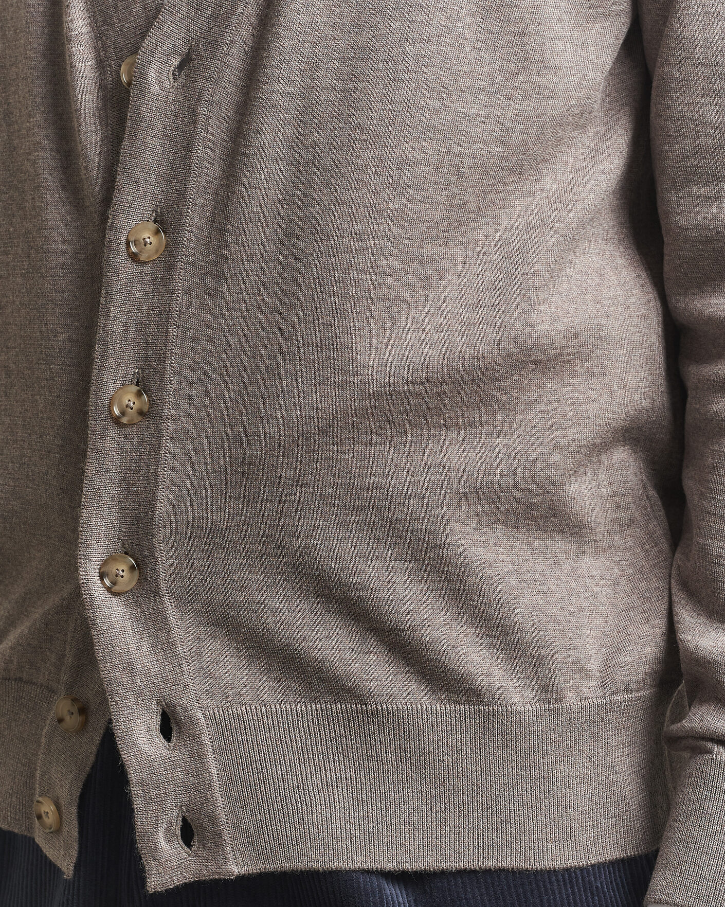 Men | Sweaters & Knitwear | BOSS BLACK | Mardon Wool Cardigan Open Brown