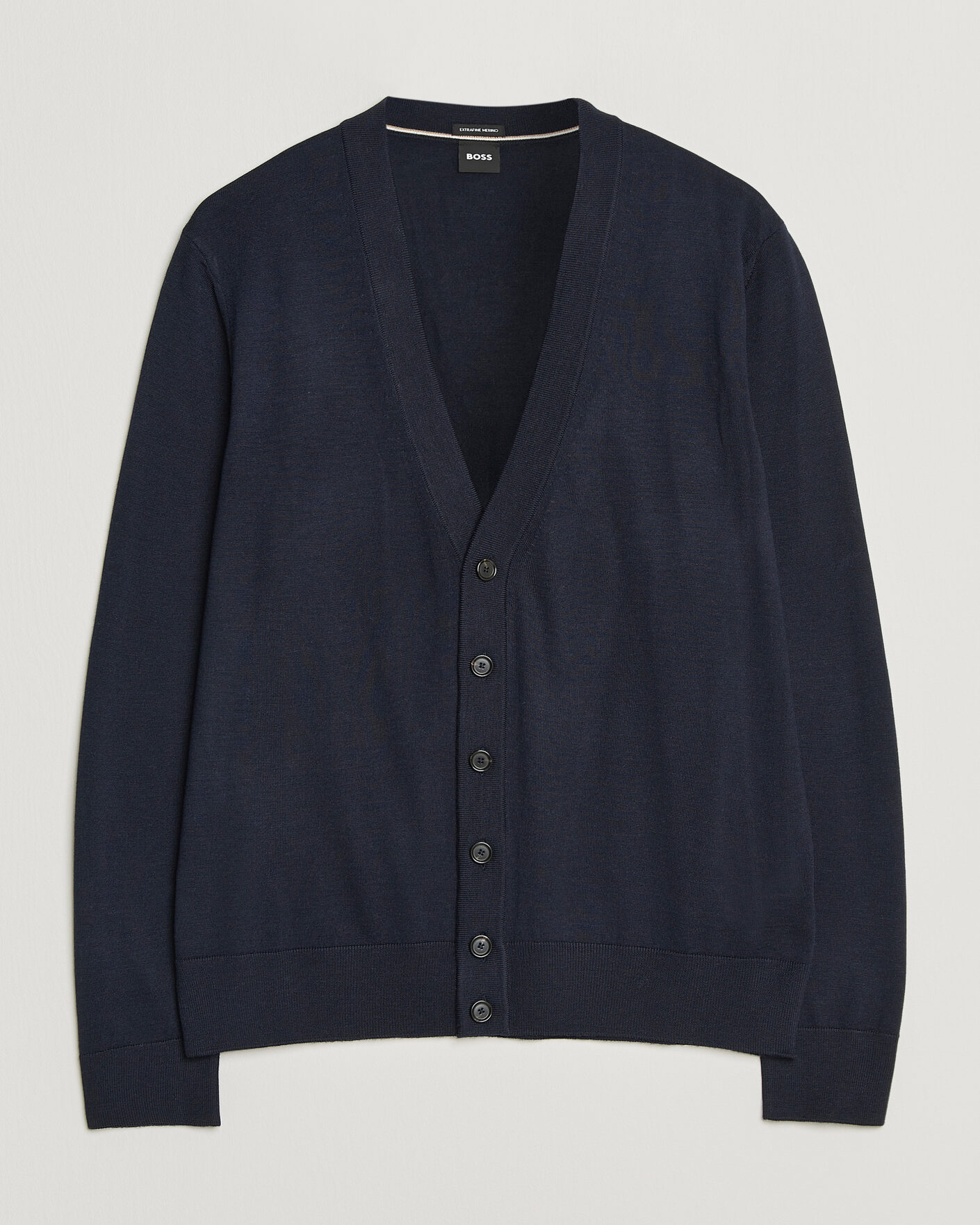 Men | Sweaters & Knitwear | BOSS BLACK | Mardon Wool Cardigan Dark Blue