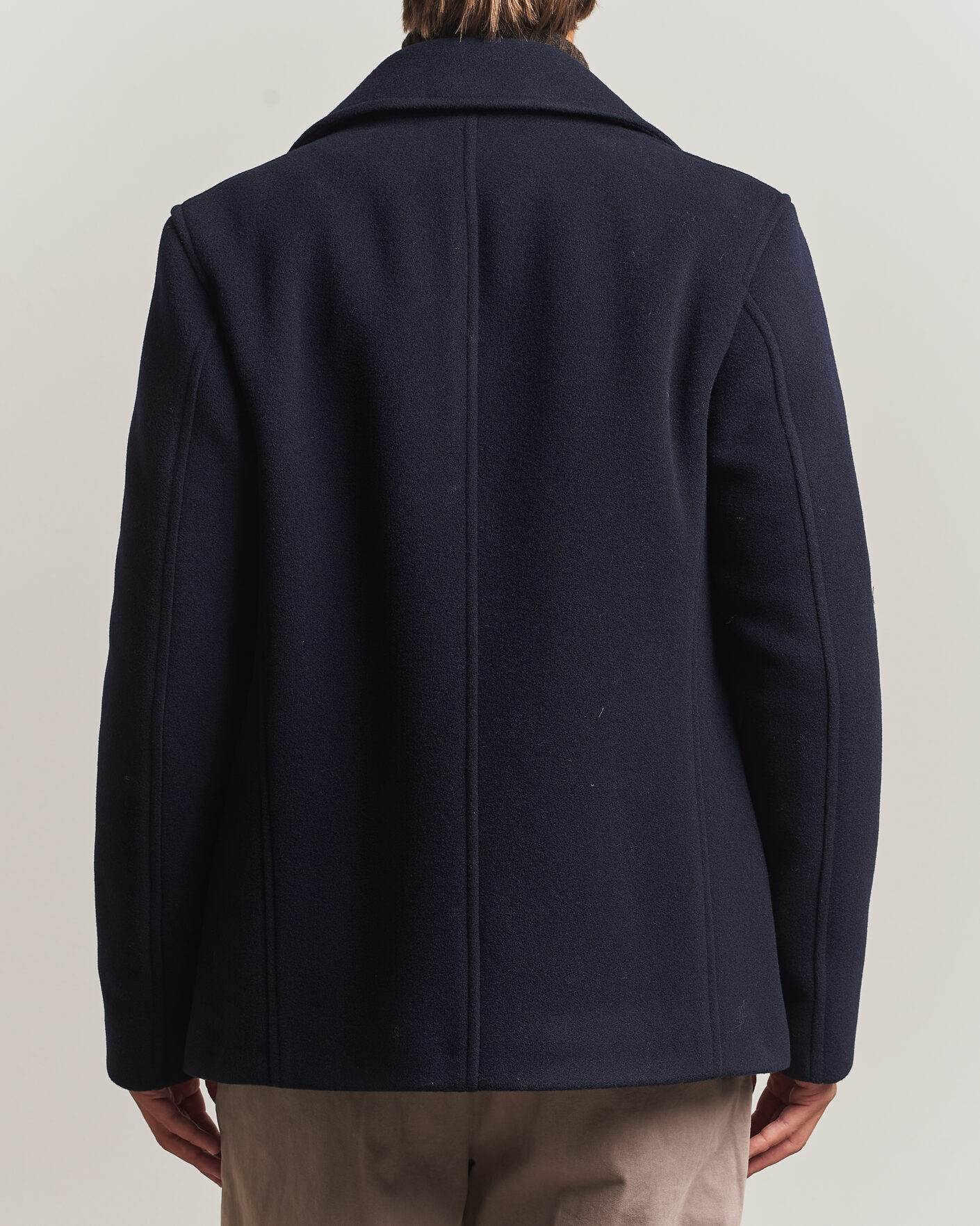 Men | Coats & Jackets | BOSS BLACK | Hyde Wool Peacoat Dark Blue