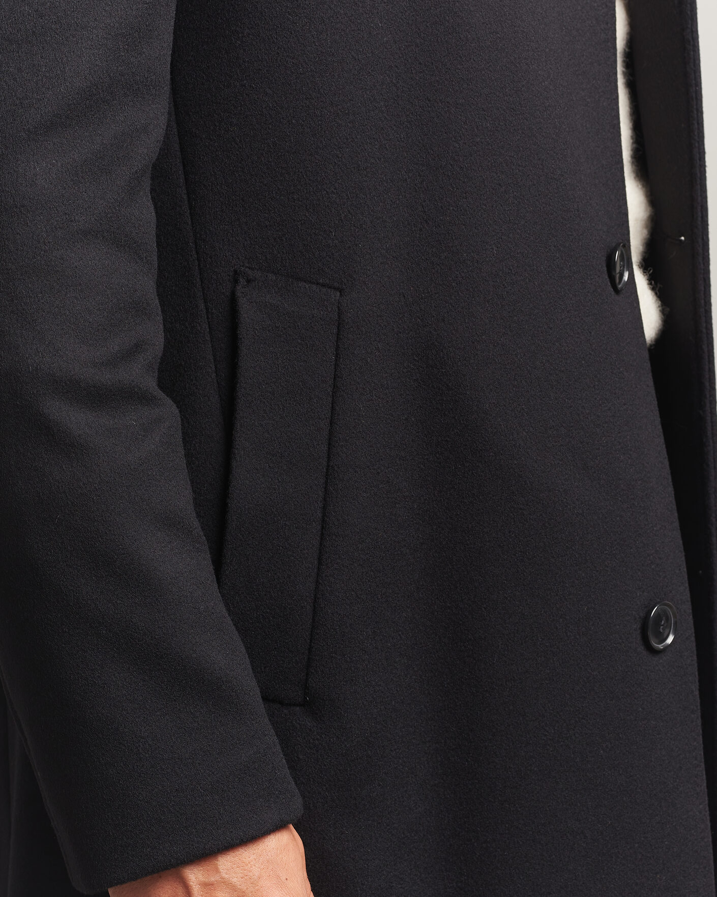 Men | Coats & Jackets | BOSS BLACK | Hyde Wool Stand Up Collar Coat Black