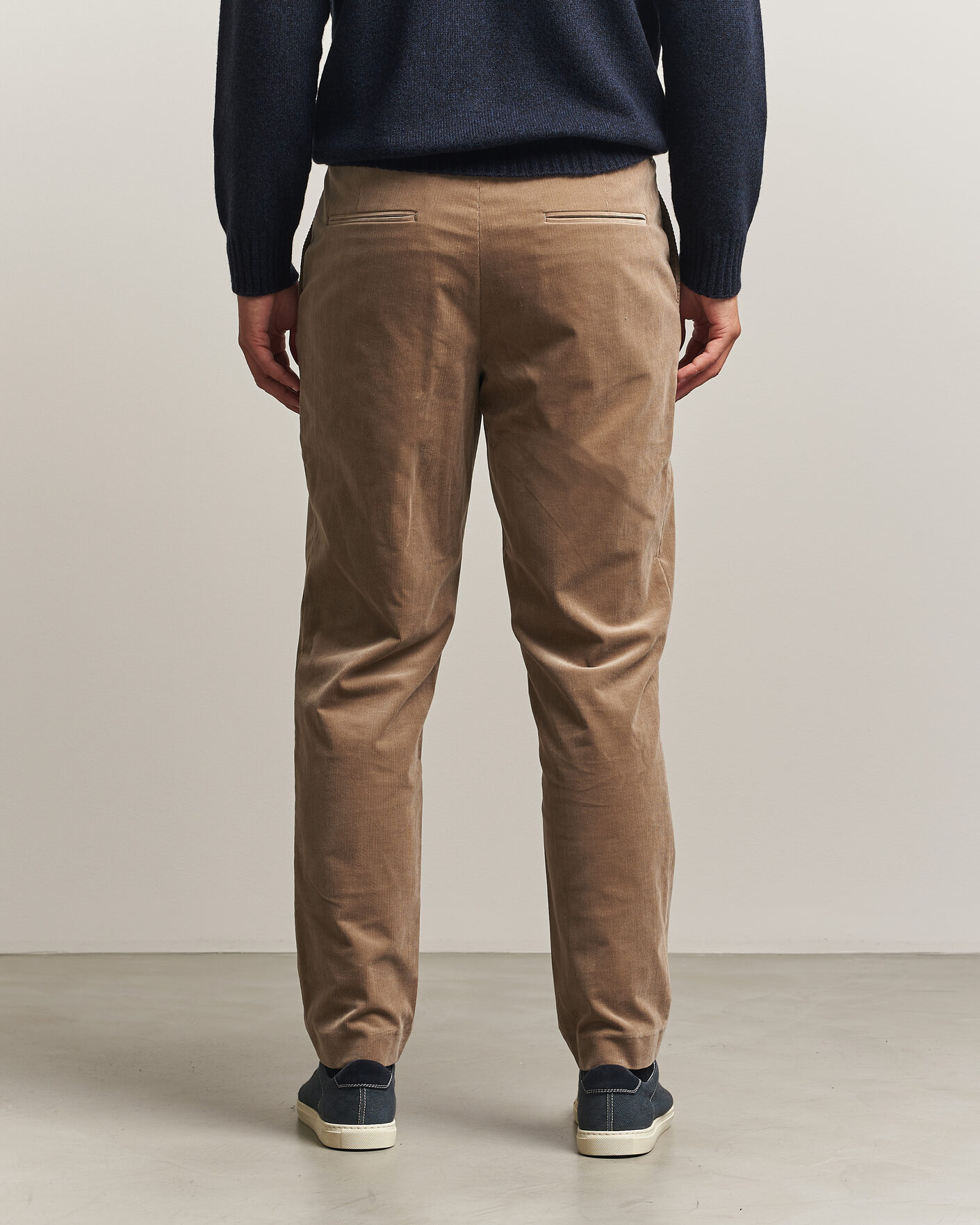 Men | Trousers | BOSS BLACK | Perin Corduroy Drawstring Trousers Open Brown