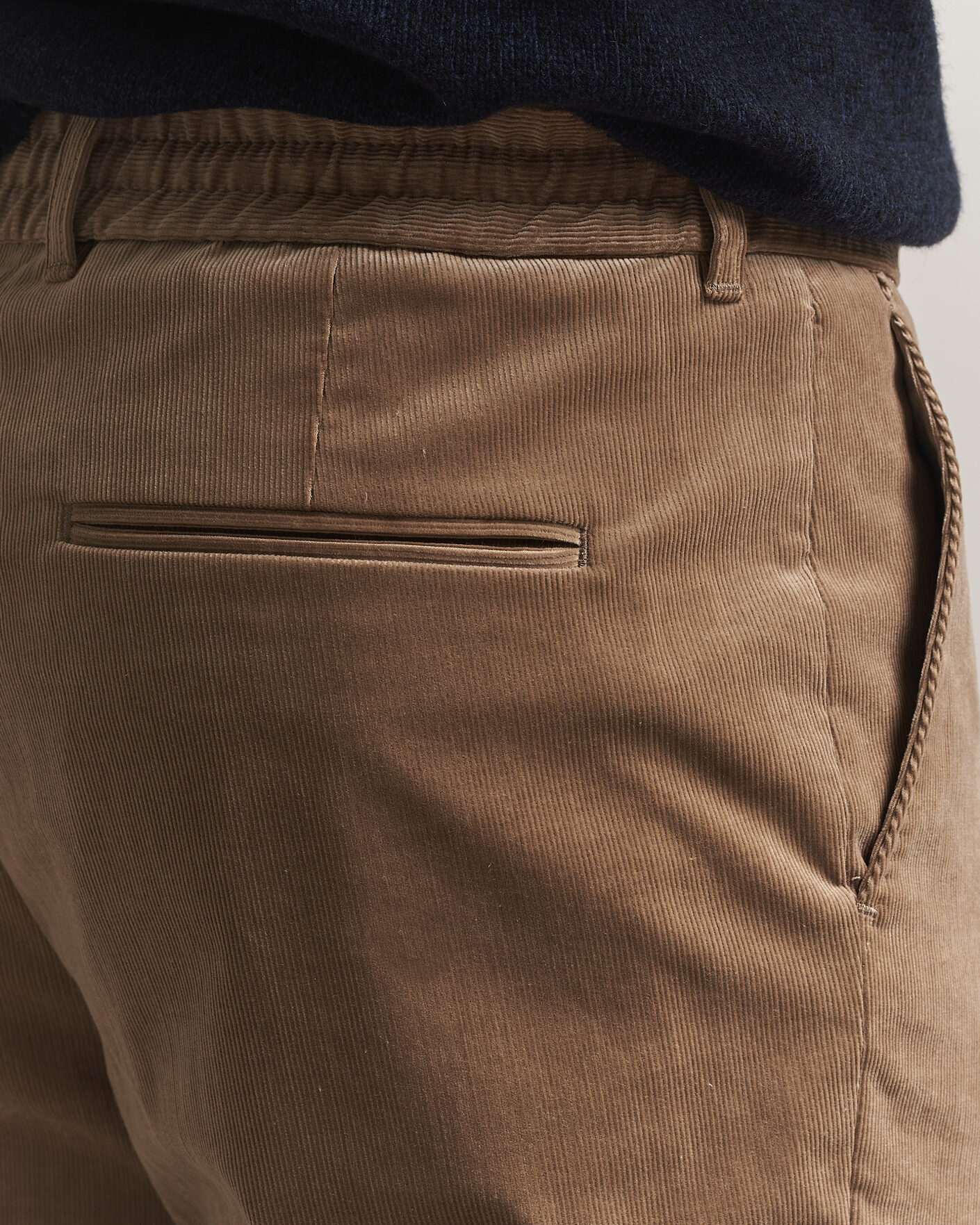 Men | Trousers | BOSS BLACK | Perin Corduroy Drawstring Trousers Open Brown
