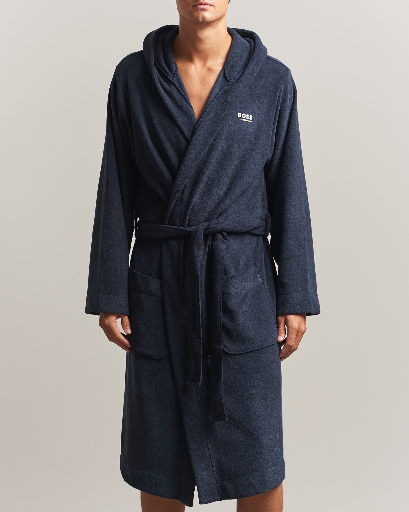Men | Pyjamas & Robes | BOSS BLACK | Terry Robe Dark Blue