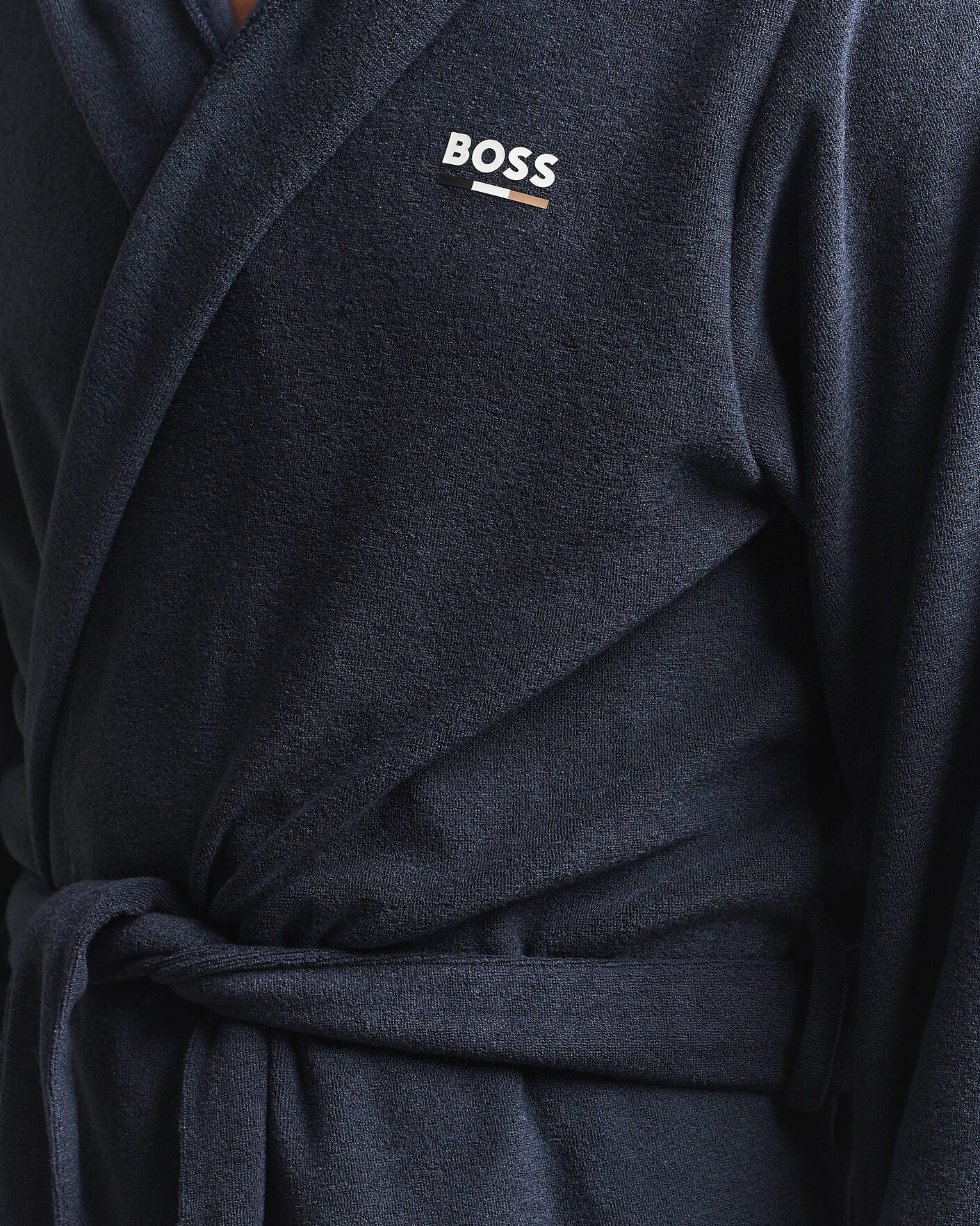 Men | Pyjamas & Robes | BOSS BLACK | Terry Robe Dark Blue
