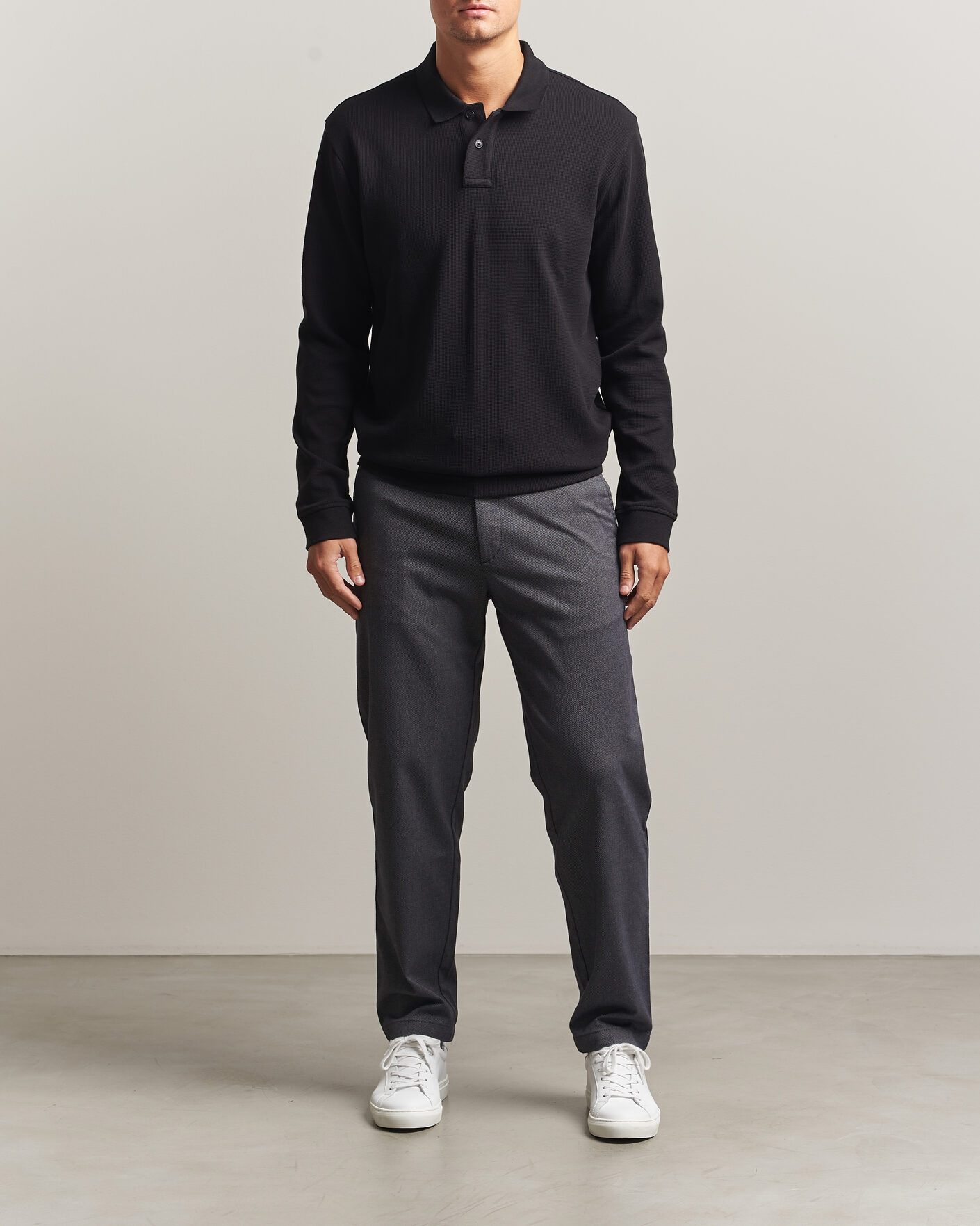 Men | Trousers | BOSS ORANGE | Tapered Fit Drawstring Chino Dark Grey