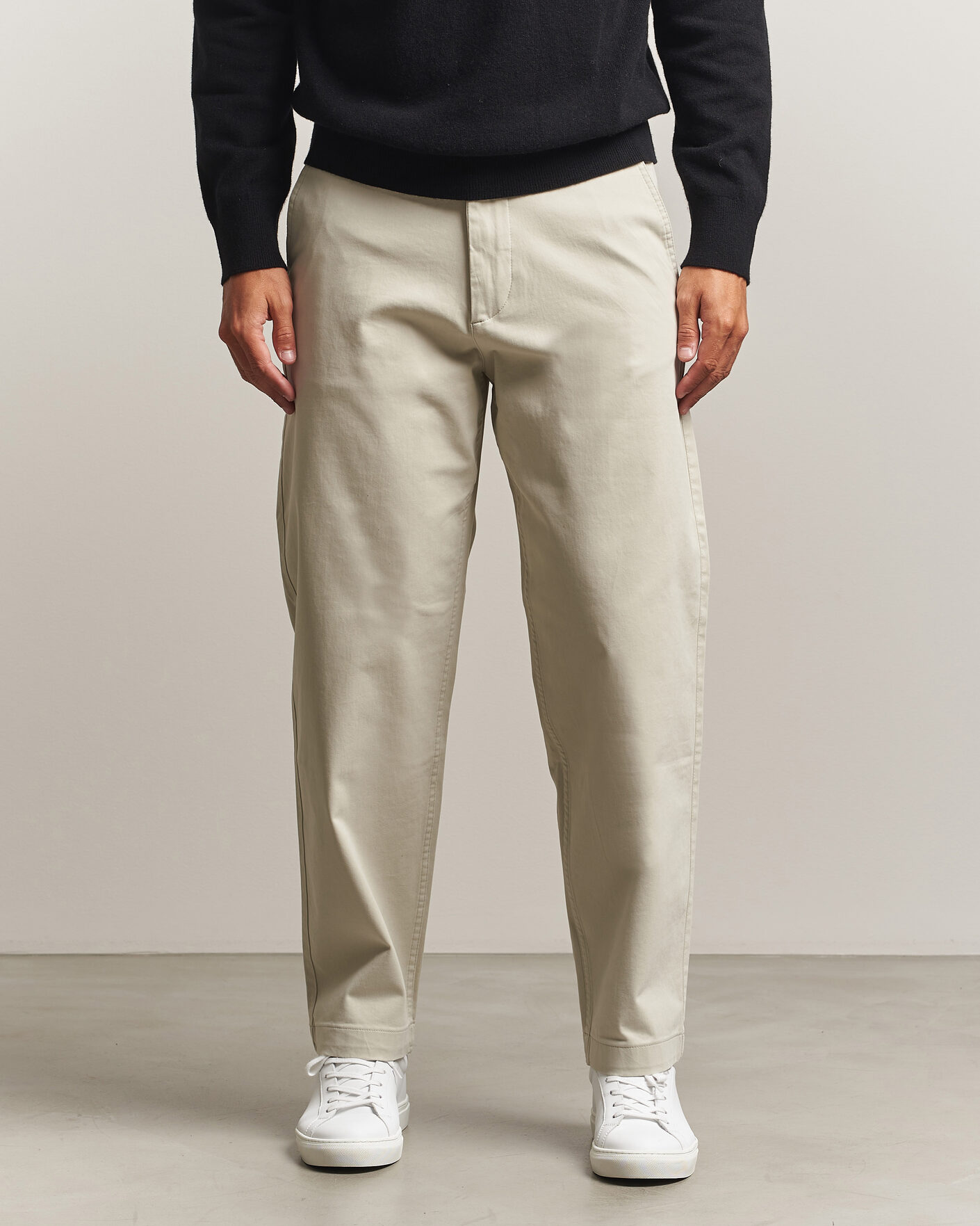 Men | Trousers | BOSS ORANGE | Cotton Chino Light Beige