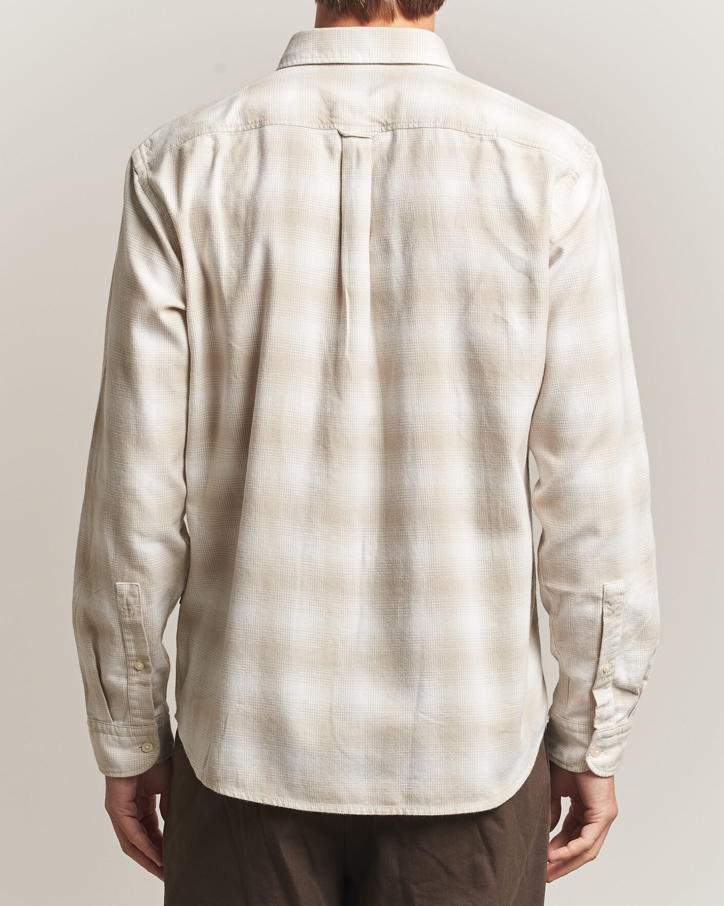 Men | Shirts | BOSS ORANGE | Rickert Brushed Cotton Checked Shirt Light Beige