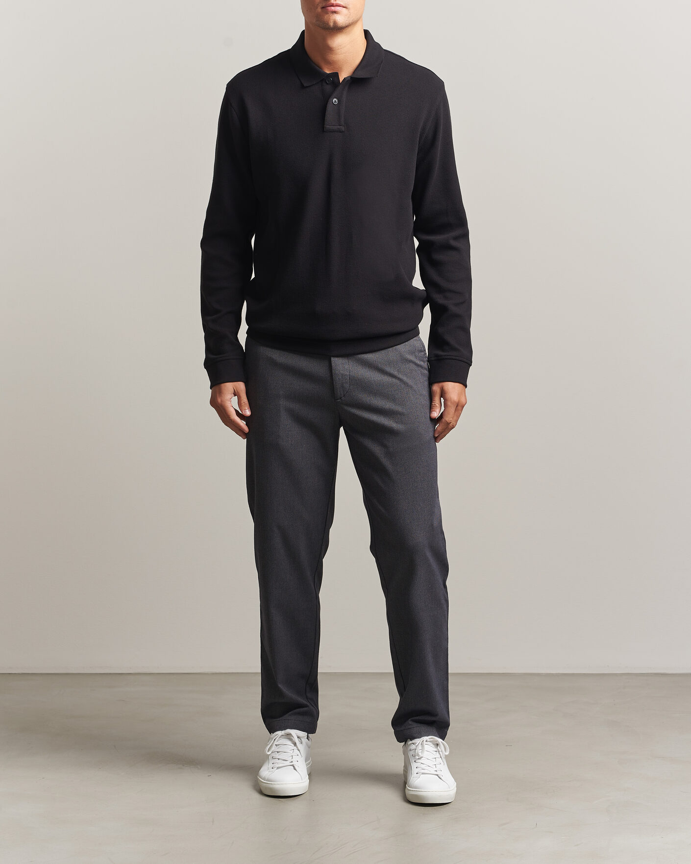 Men | Sweaters & Knitwear | BOSS ORANGE | Petempesto Polo Sweater Black