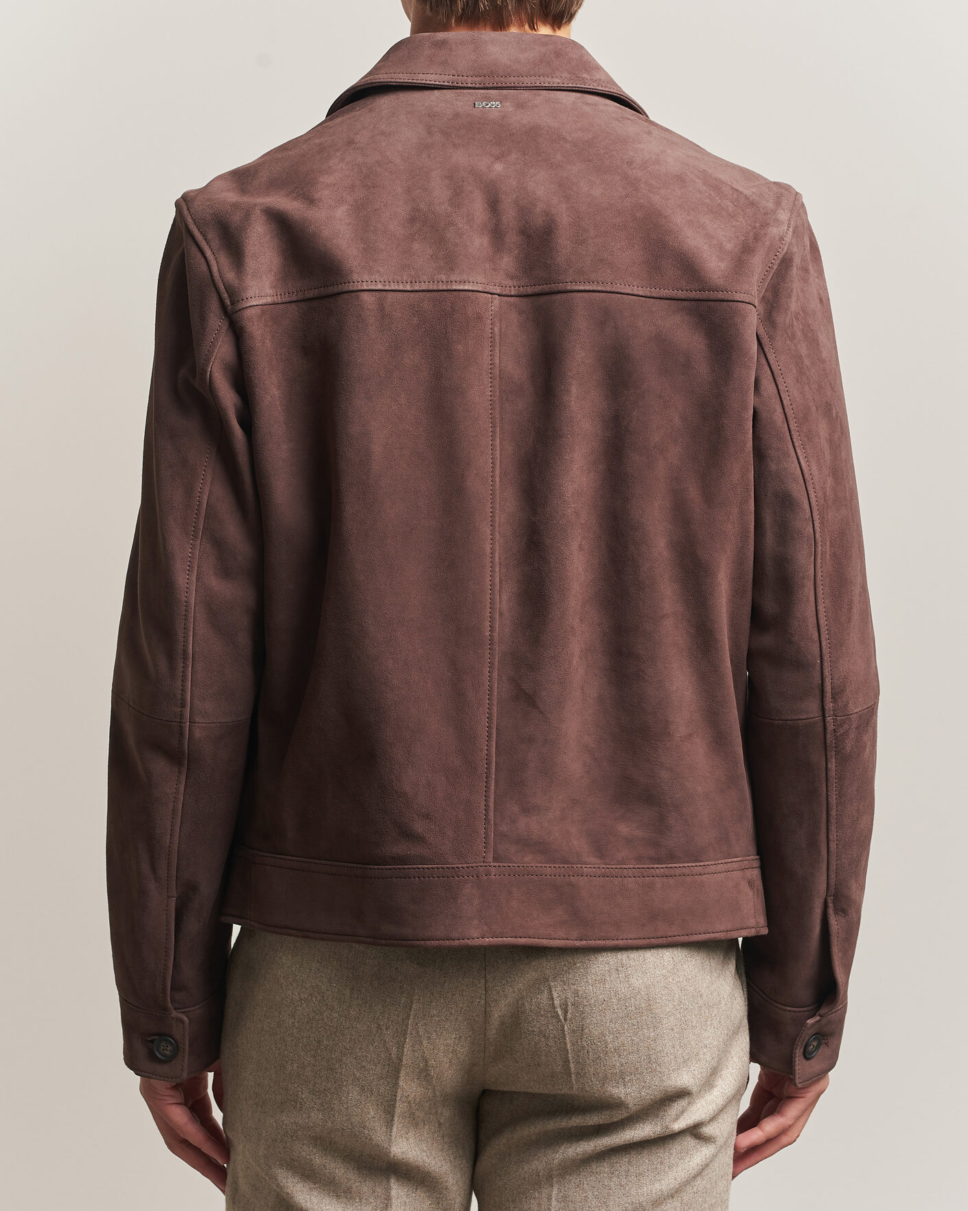 Men | Coats & Jackets | BOSS BLACK | Malbano Suede Jacket Dark Brown