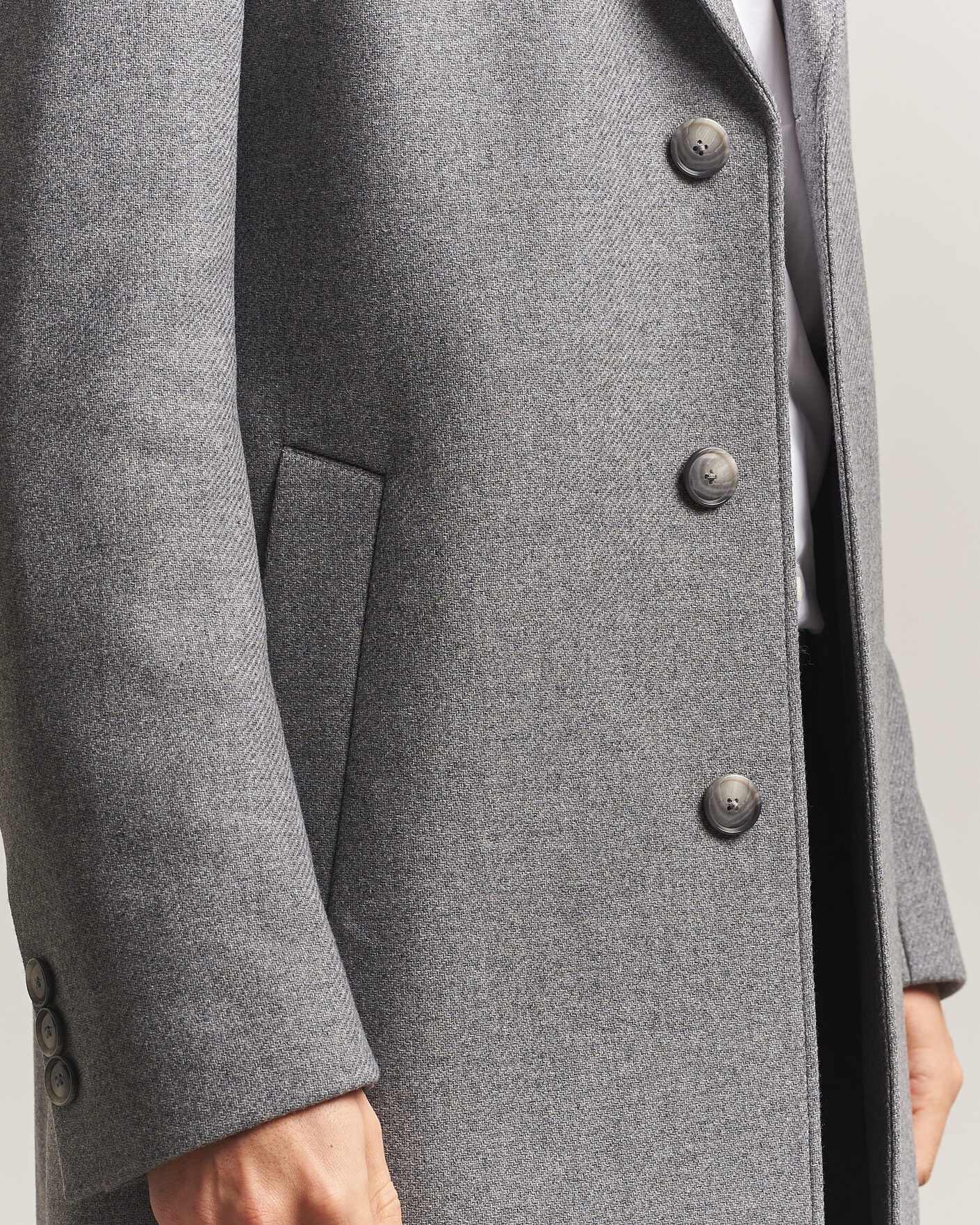 Men | Coats & Jackets | BOSS BLACK | Hyde Wool Coat Medium Grey