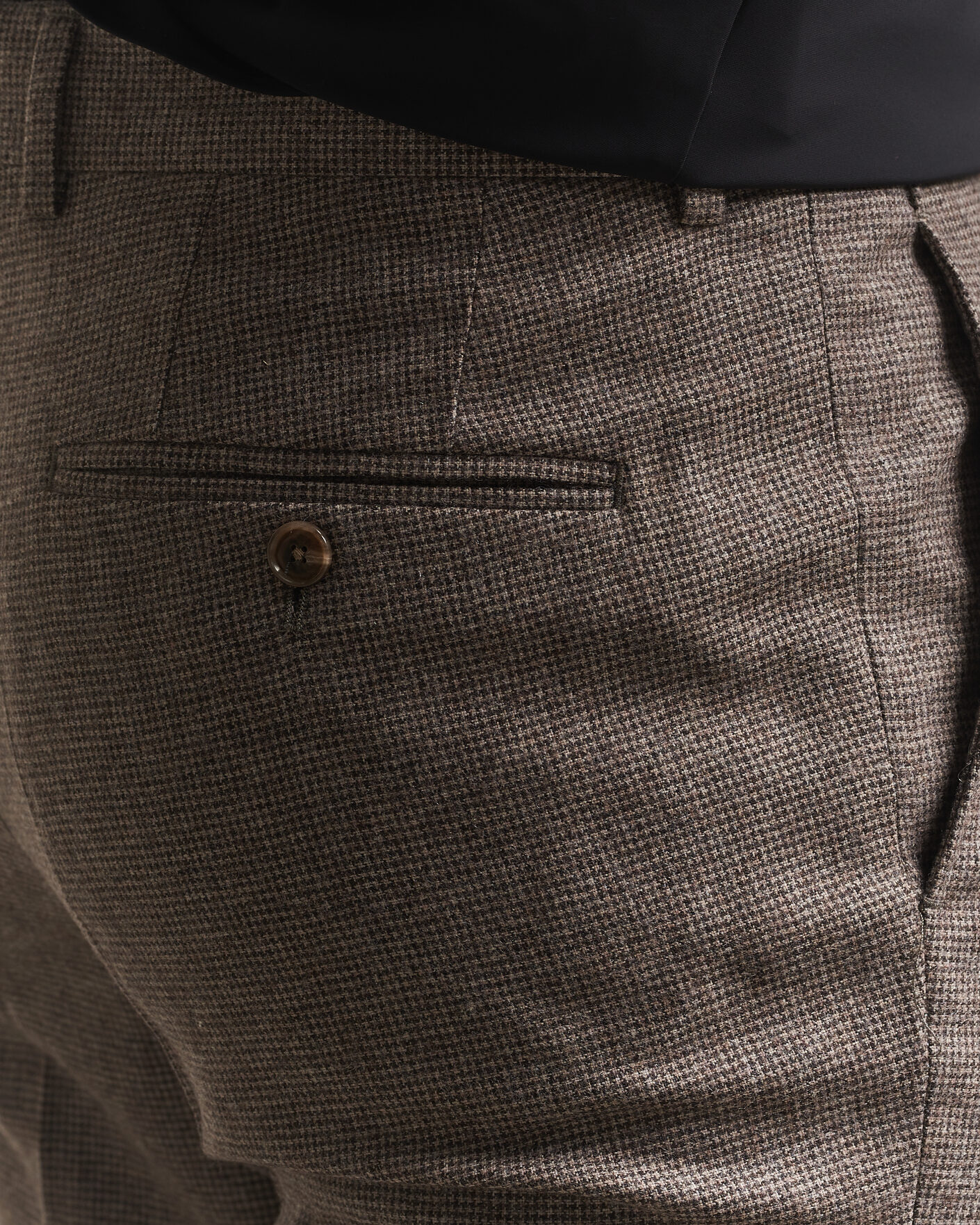 Men | Suits | BOSS BLACK | Huge Wool Pepita Suit Dark Brown