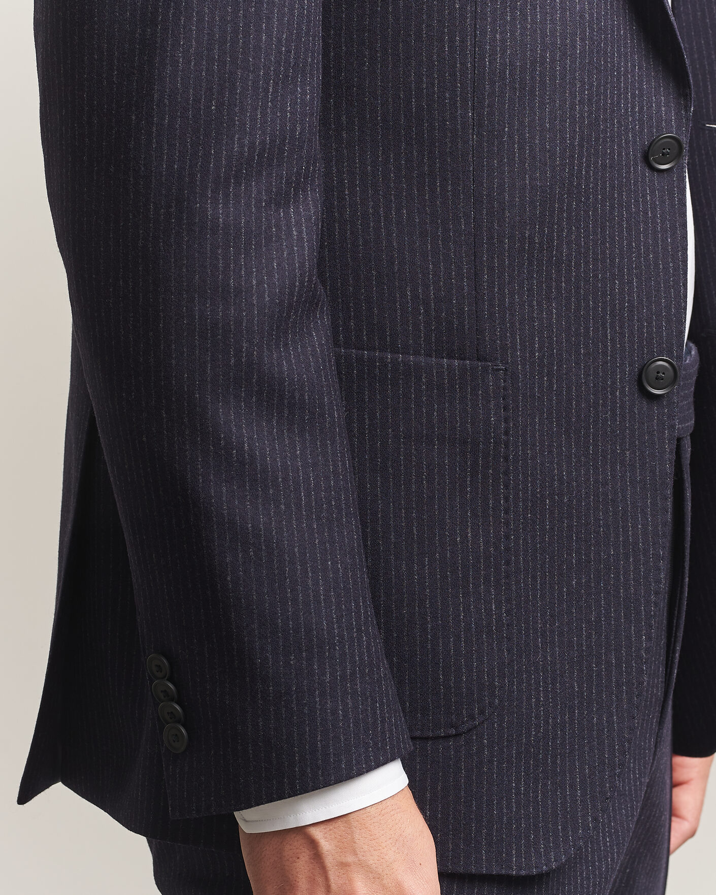 Men | Suits | BOSS BLACK | Huge Wool Pinstriped Suit Dark Blue