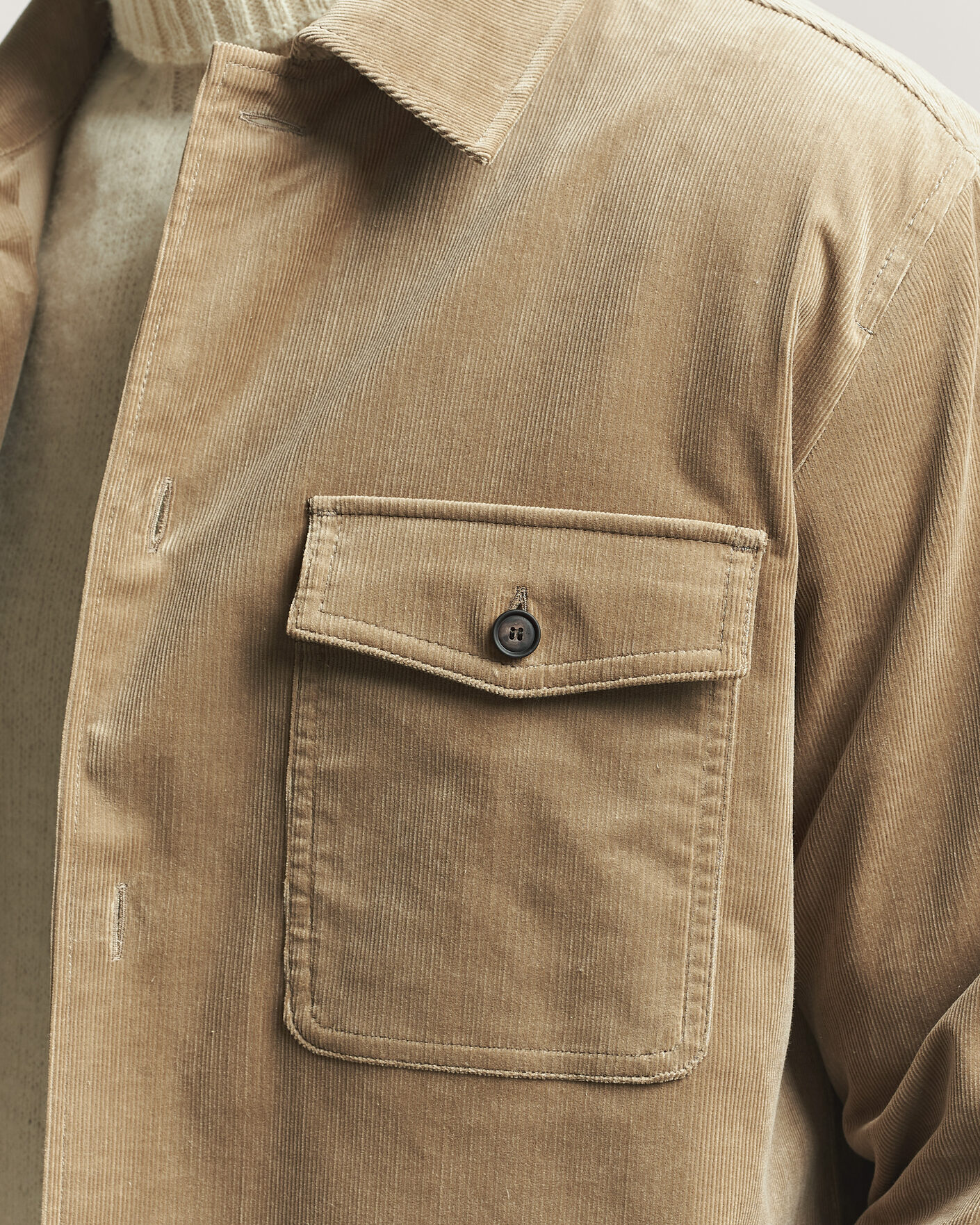 Men | Shirts | BOSS BLACK | Carper Corduroy Overshirt Open Brown