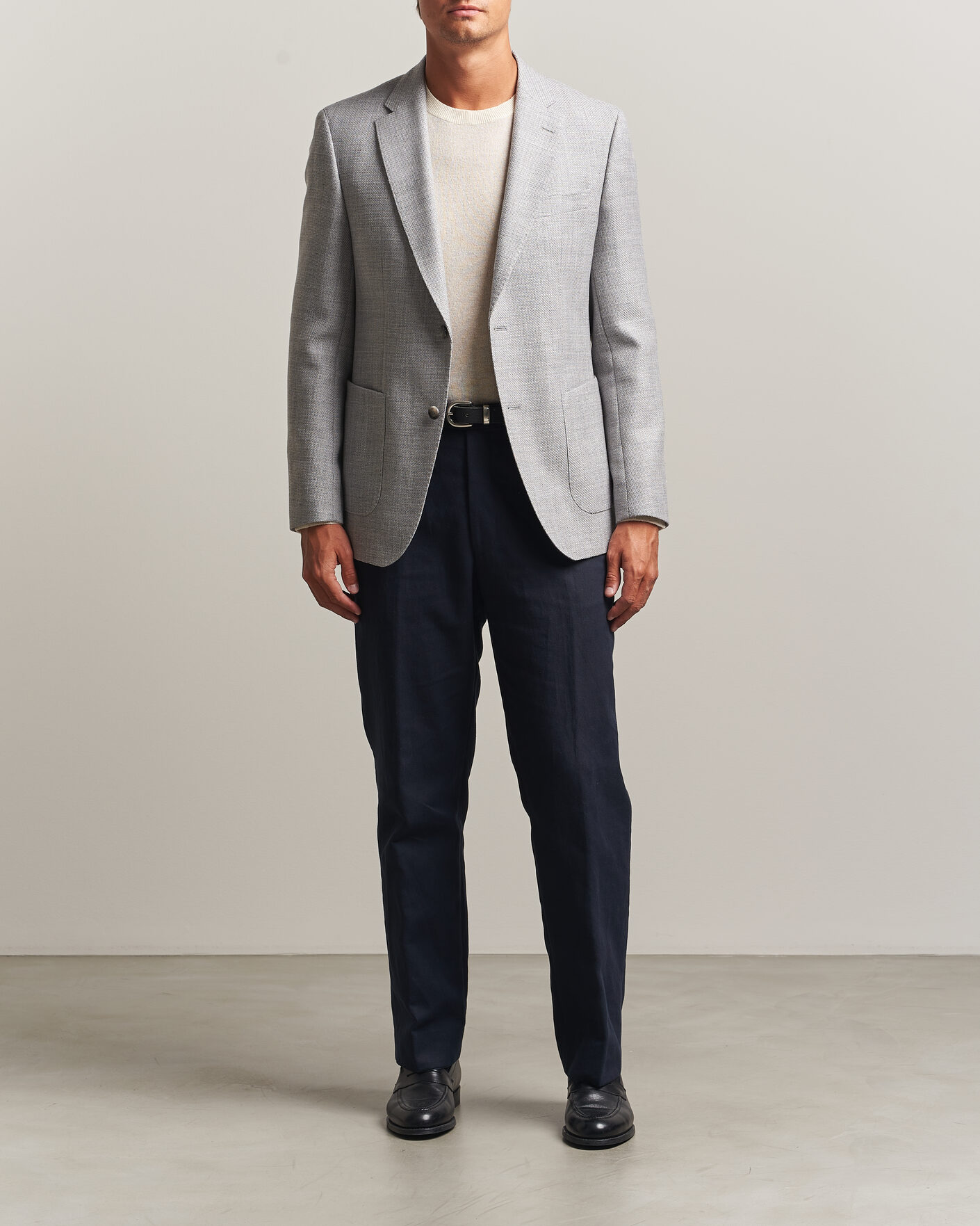 Men | Blazers | BOSS BLACK | Hutson Wool Patch Pocket Blazer Light Grey