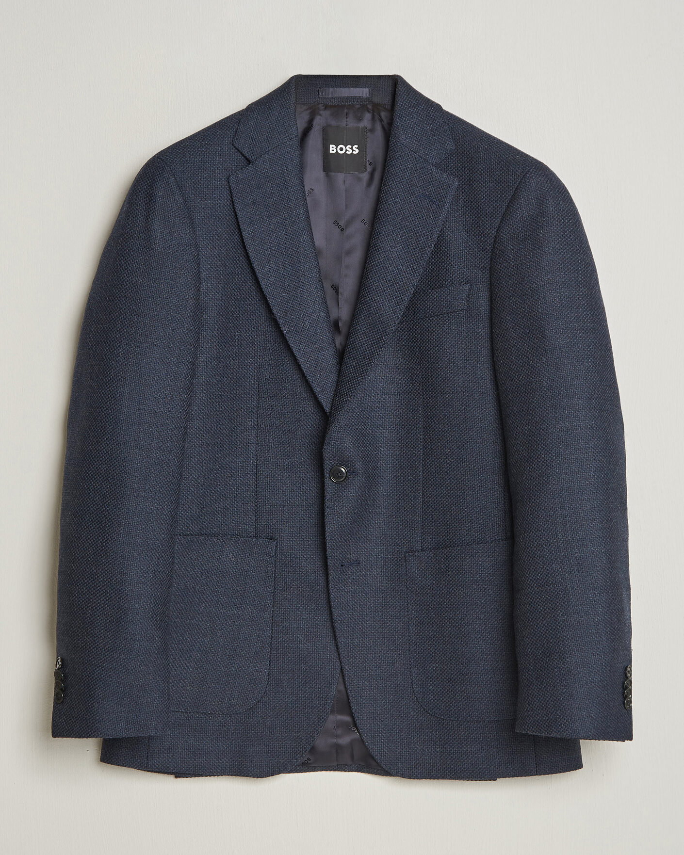 Men | Blazers | BOSS BLACK | Hutson Wool Patch Pocket Blazer Dark Blue
