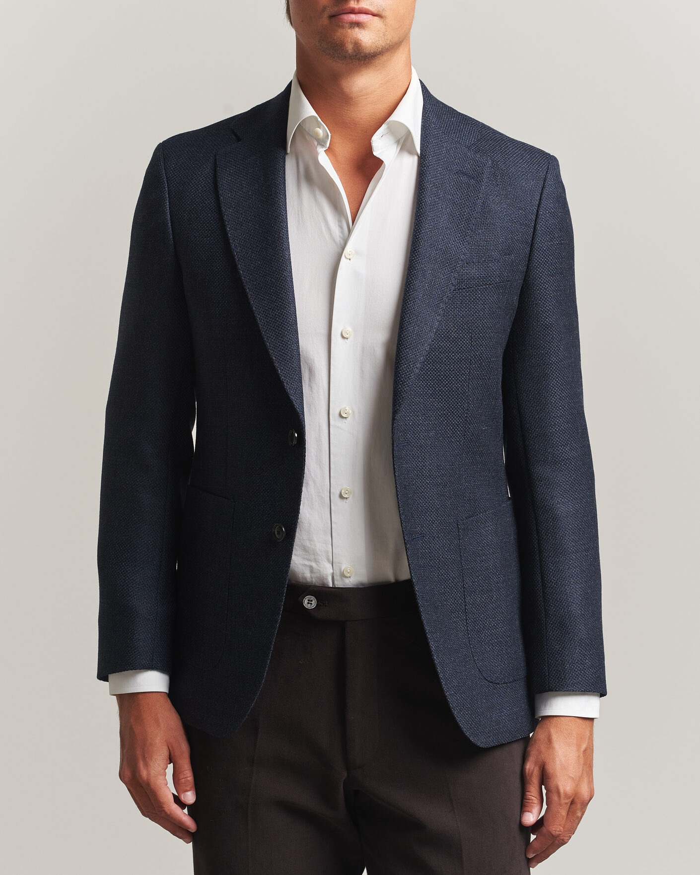 Men | Blazers | BOSS BLACK | Hutson Wool Patch Pocket Blazer Dark Blue