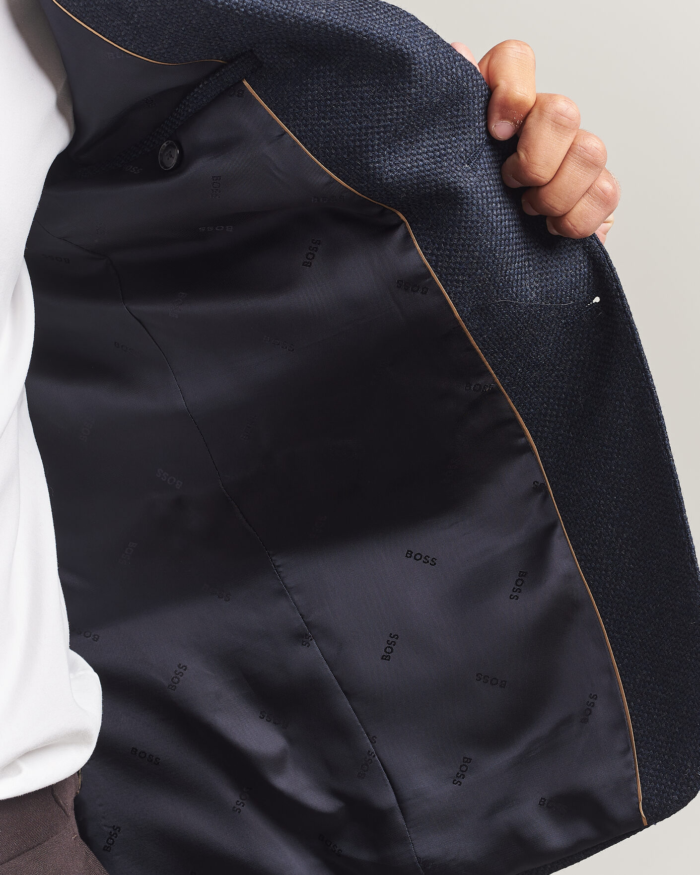 Men | Blazers | BOSS BLACK | Hutson Wool Patch Pocket Blazer Dark Blue