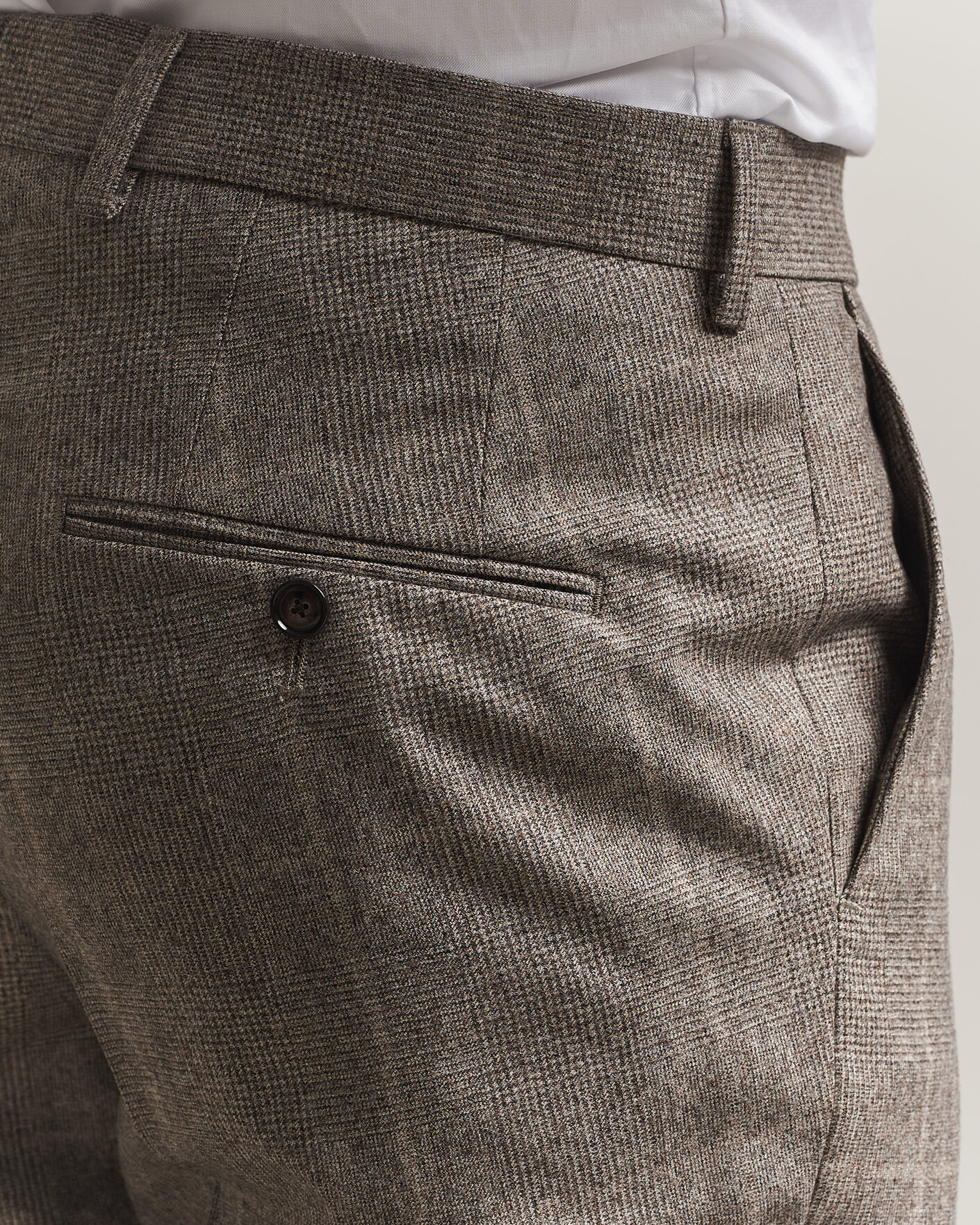 Men | Suits | BOSS BLACK | Huge Wool Checked Double Breasted Suit Open Brown