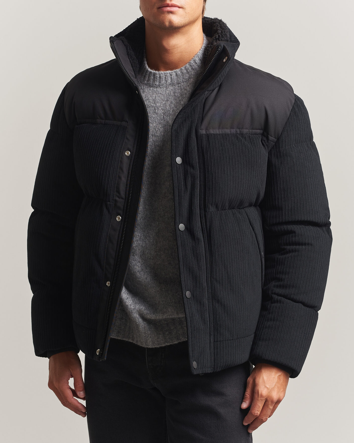 Men | Coats & Jackets | BOSS ORANGE | Ocord Corduroy Jacket Black