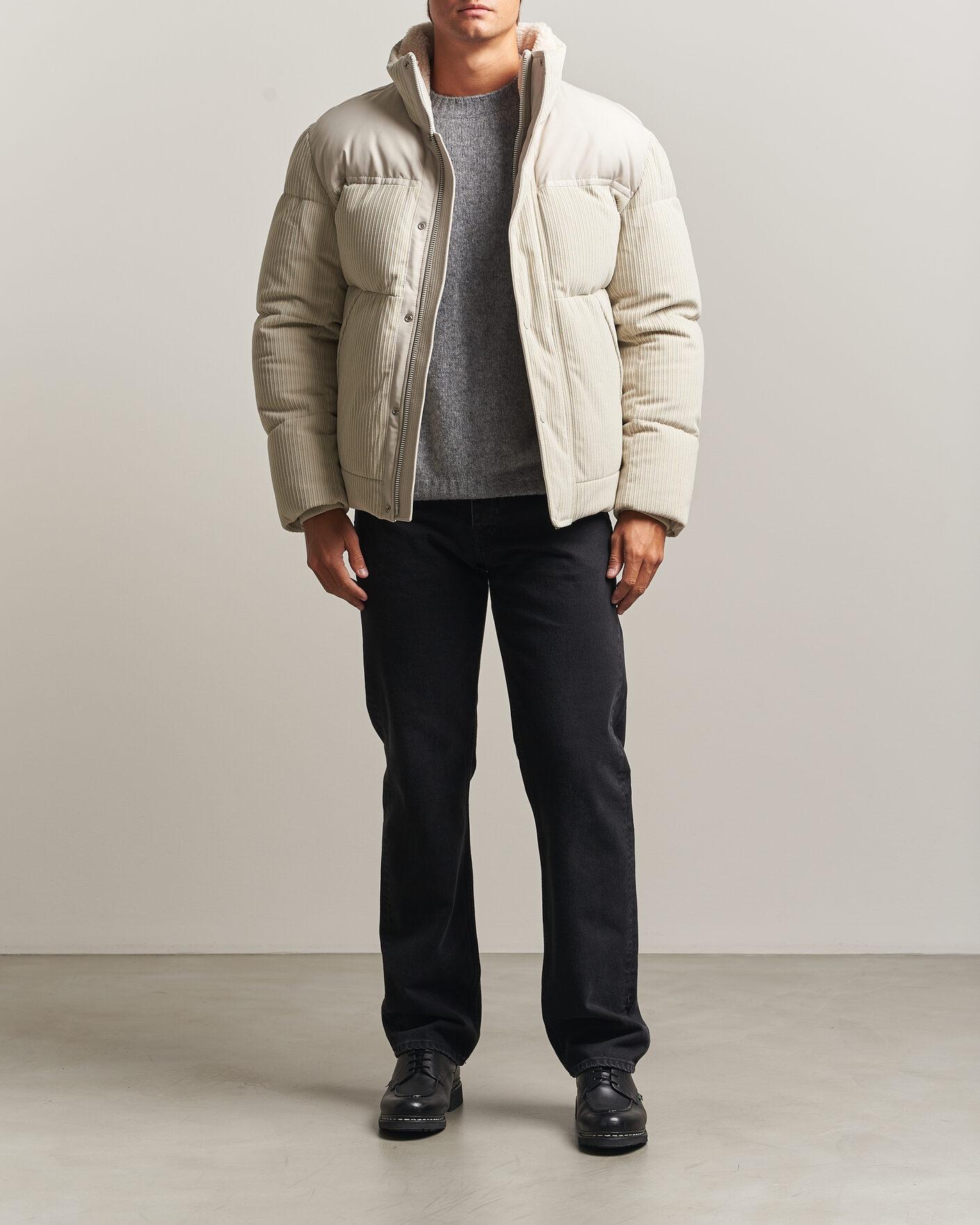 Men | Coats & Jackets | BOSS ORANGE | Ocord Corduroy Jacket Light Beige