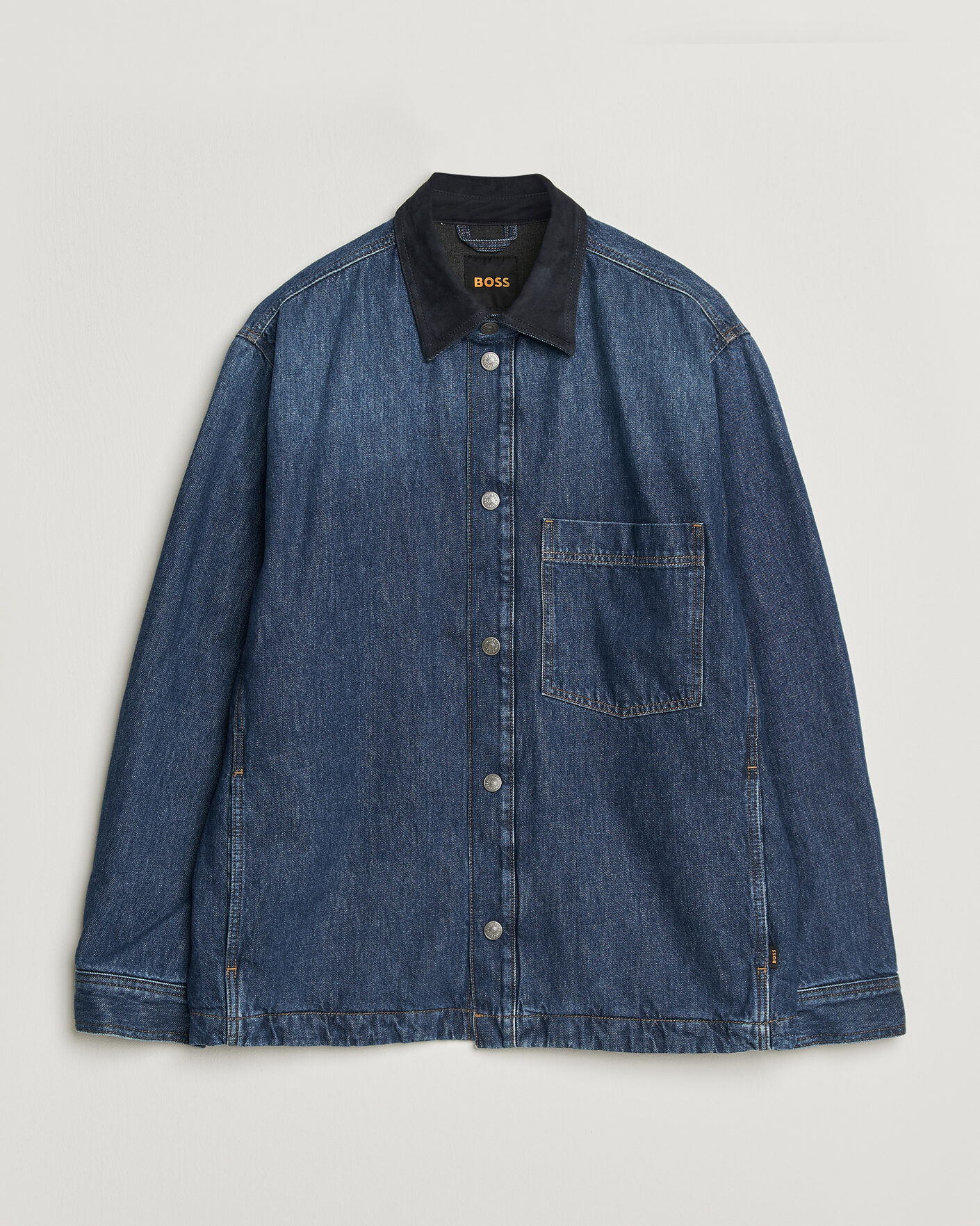 Men | Shirts | BOSS ORANGE | Laredo Denim Overshirt Navy