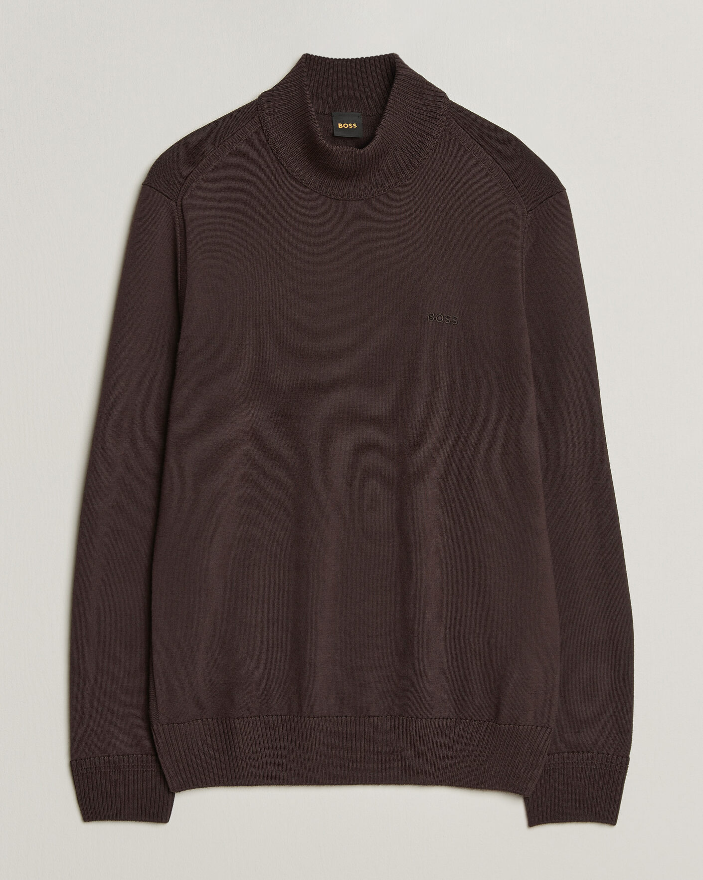 Men | Sweaters & Knitwear | BOSS ORANGE | Avac Knitted Turtleneck Dark Brown