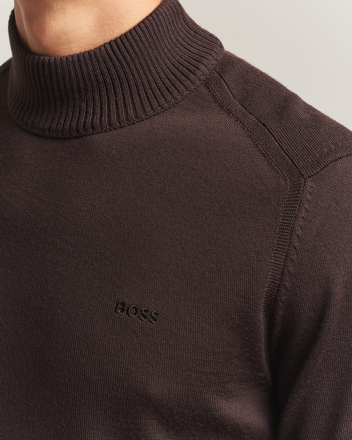 Men | Sweaters & Knitwear | BOSS ORANGE | Avac Knitted Turtleneck Dark Brown