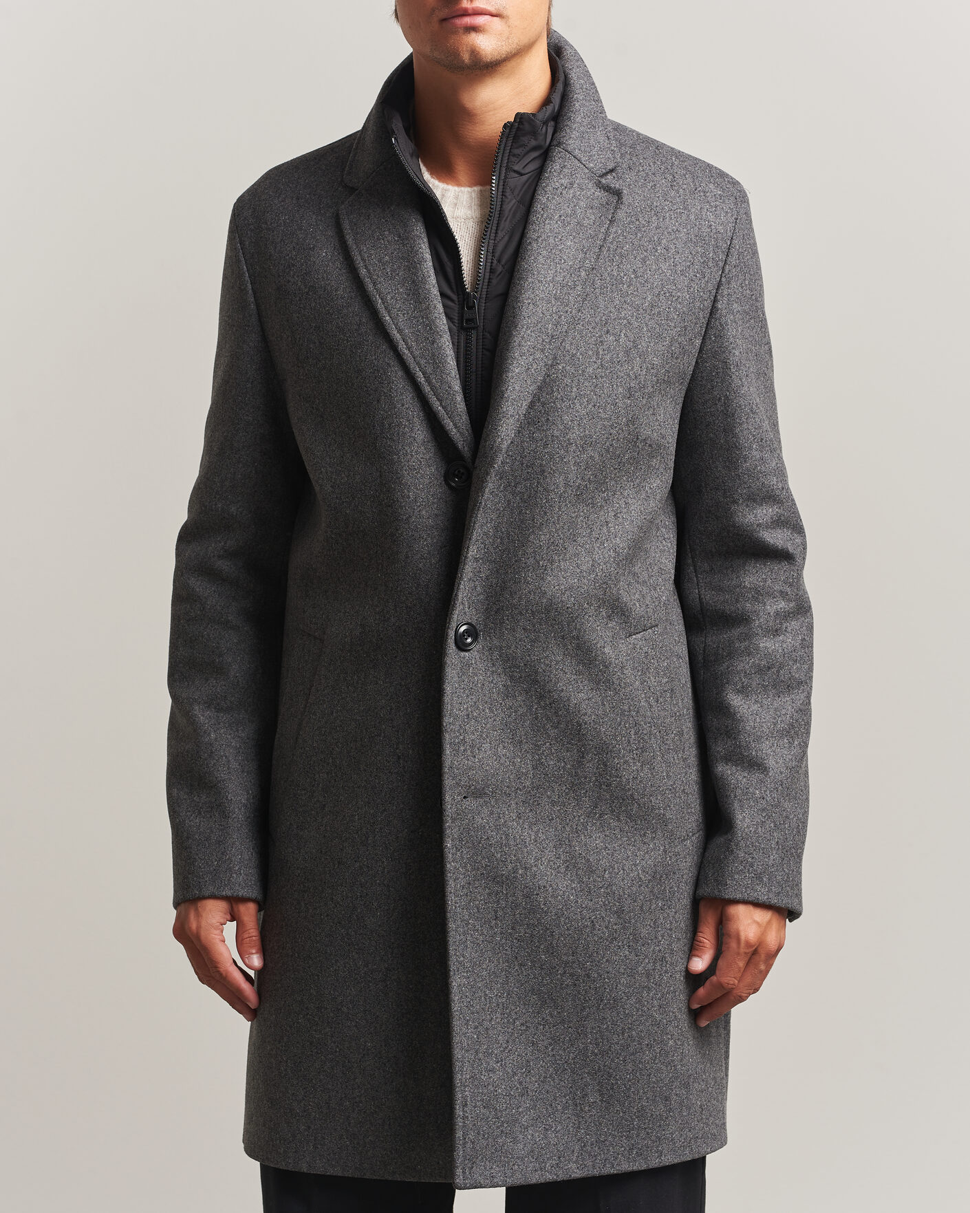 Men | Coats & Jackets | HUGO | Milogan Bib Coat Dark Grey