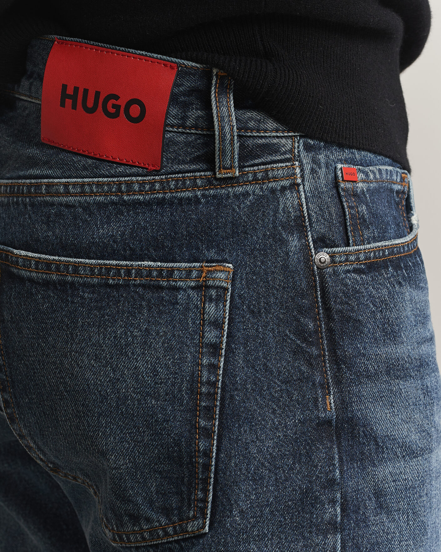 Men | Jeans | HUGO | 840 Regular Fit Jeans Navy