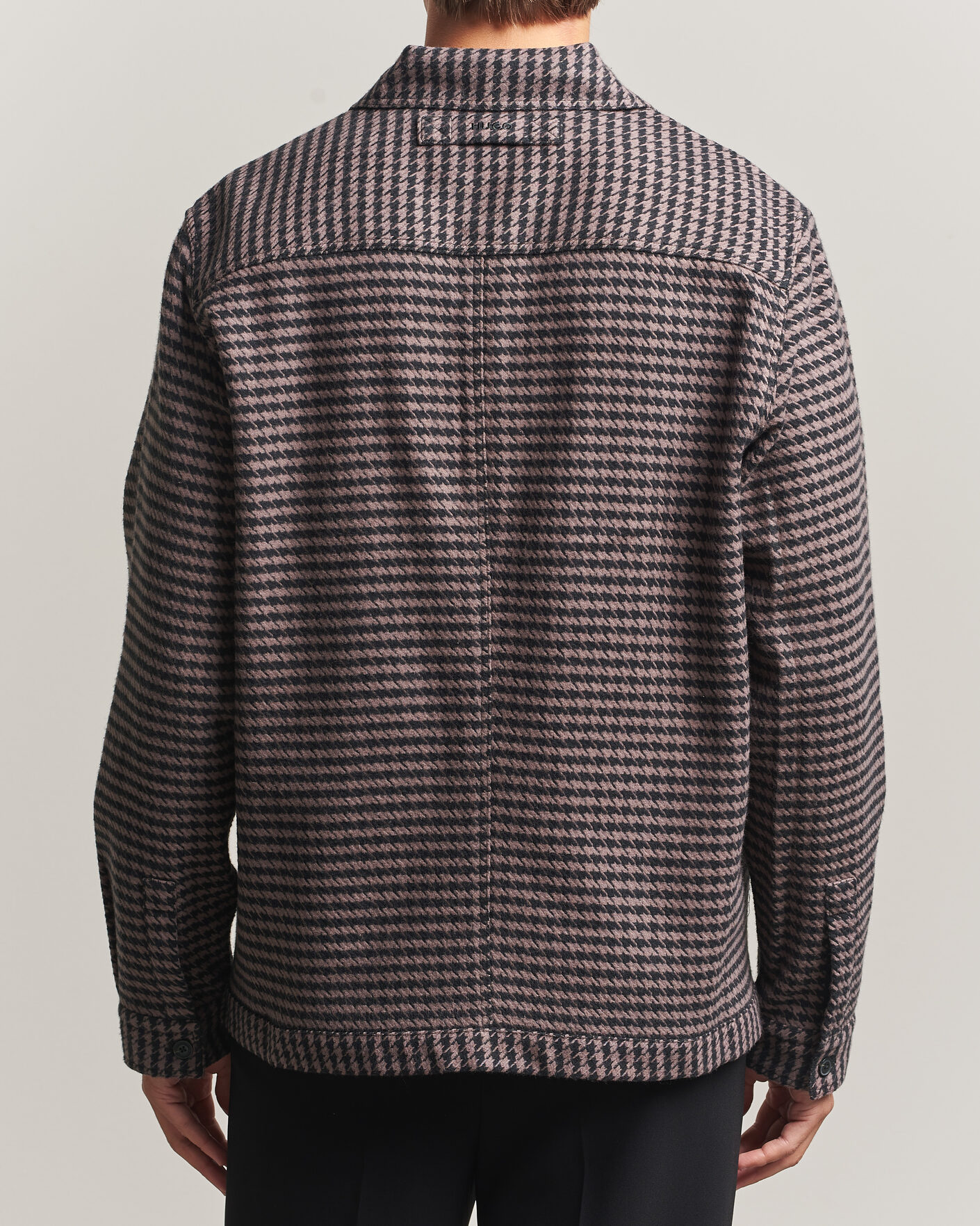 Men | Shirts | HUGO | Eniri Houndstooth Overshirt Copper Brown