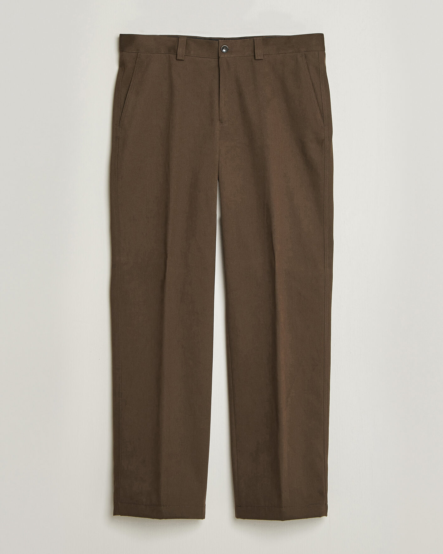 Men | Trousers | BOSS CAMEL | Pave Brushed Cotton Pleated Trousers Open Green