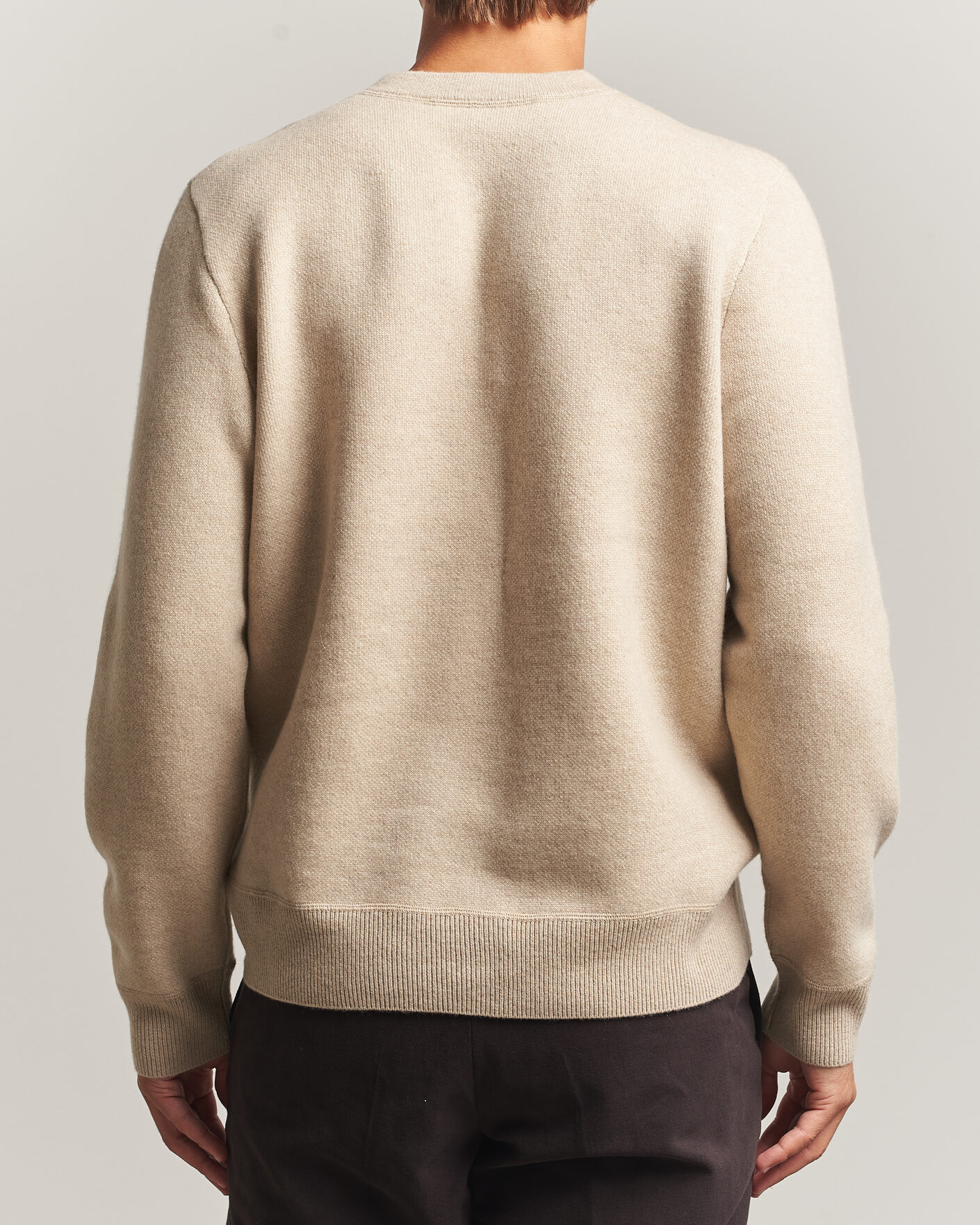 Men | Sweaters & Knitwear | BOSS CAMEL | Farrison Wool Knitted Sweater Light Beige