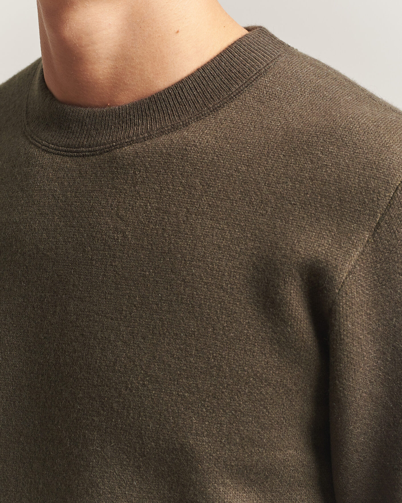 Men | Sweaters & Knitwear | BOSS CAMEL | Farrison Cashmere Knitted Sweater Open Green