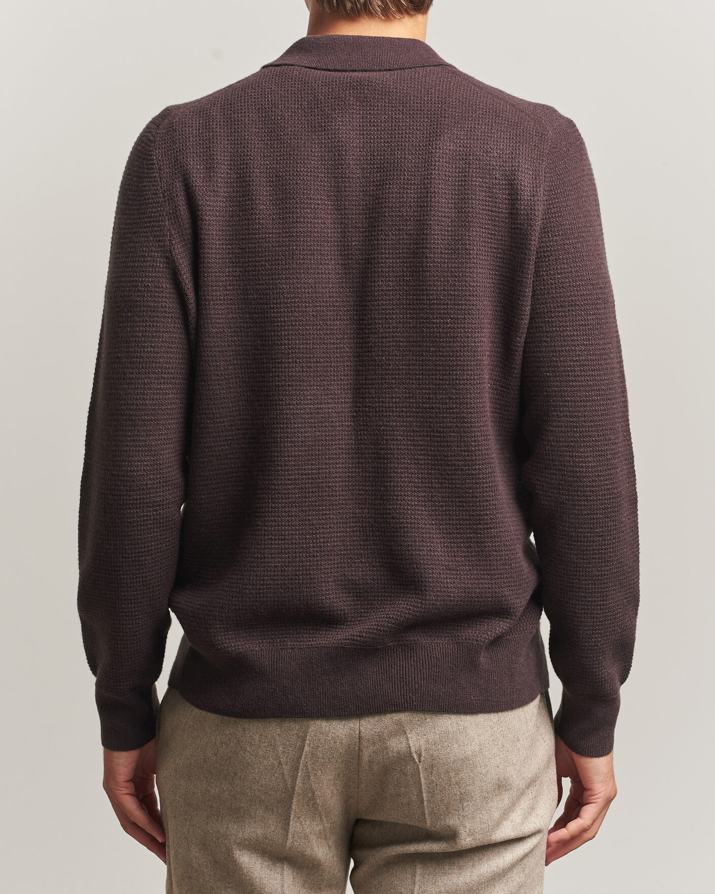 Men | Sweaters & Knitwear | BOSS CAMEL | Filo Wool Knitted Polo Open Brown