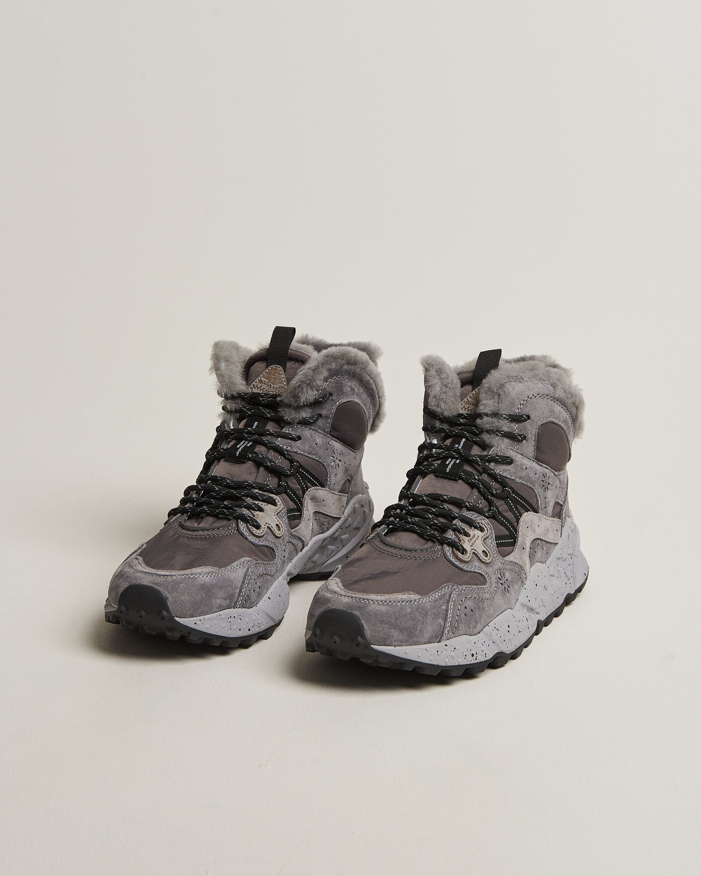 Men | Sneakers | Flower Mountain | Yamano 3 Mid Suede/Sherling Sneaker Grey