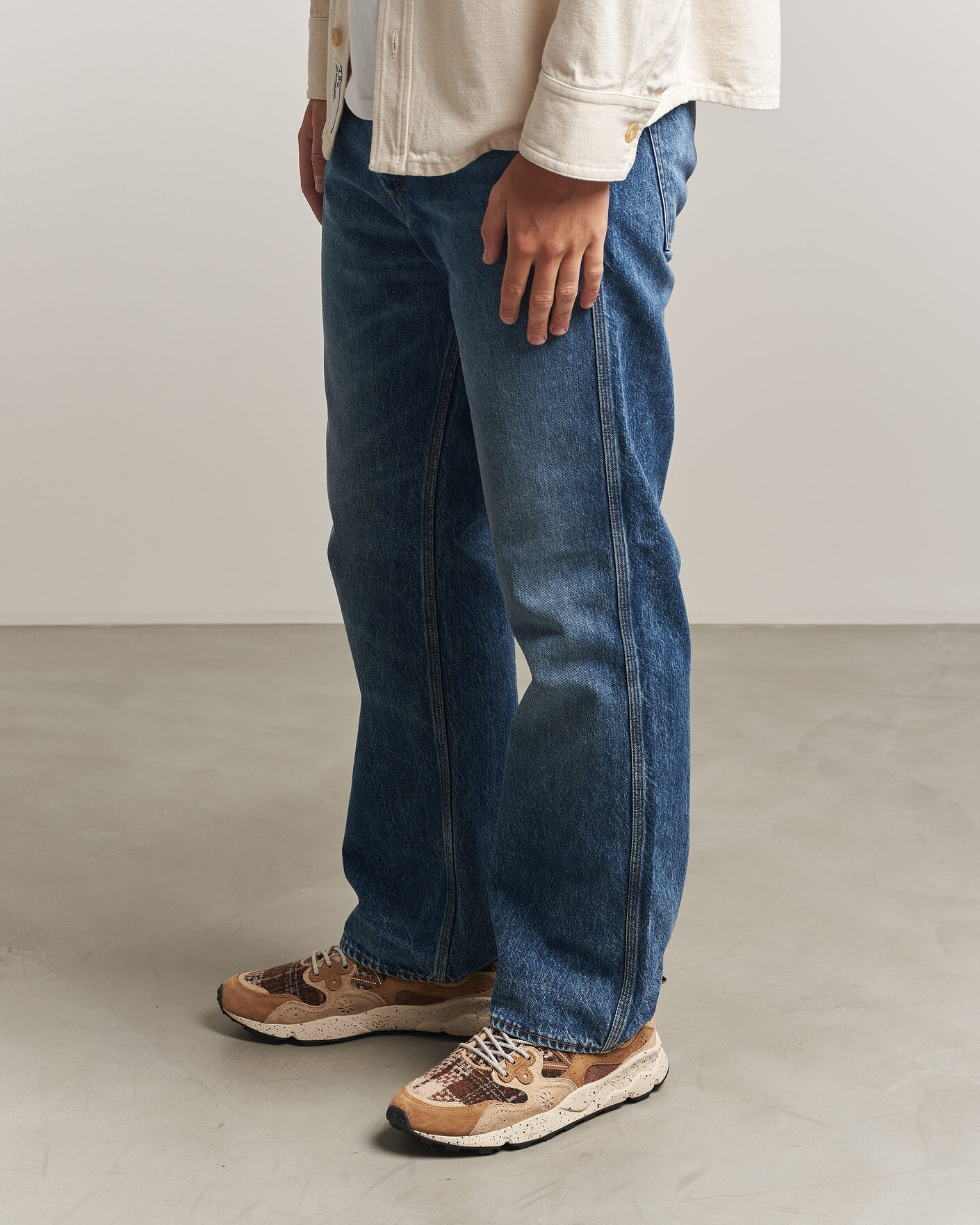Men | Sneakers | Flower Mountain | Yamano 3 Suede/Wool Check Sneaker Brown