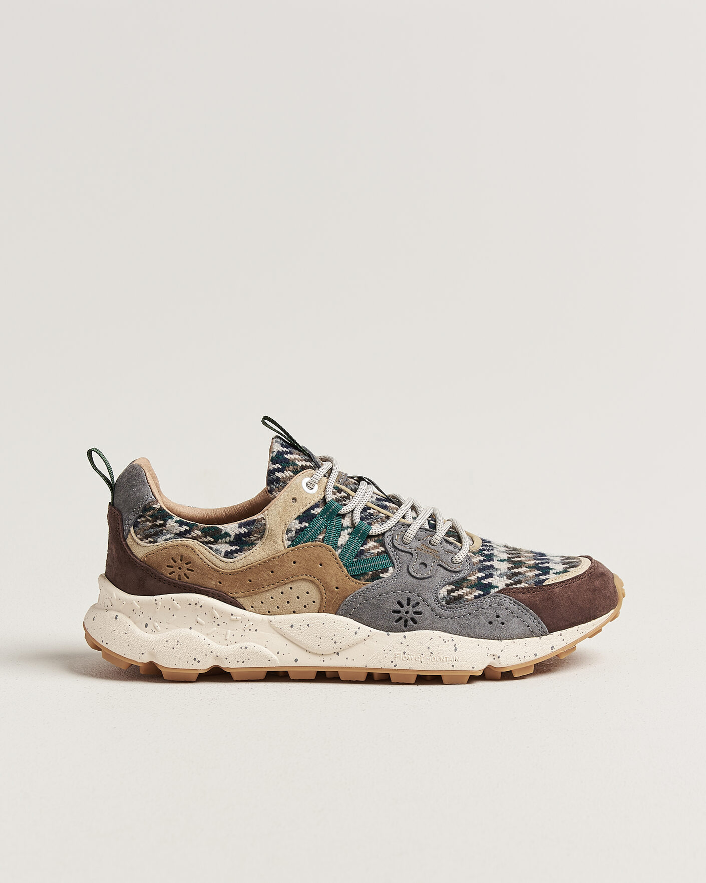 Men | Sneakers | Flower Mountain | Yamano 3 Suede/Houndstooth Sneaker Multi
