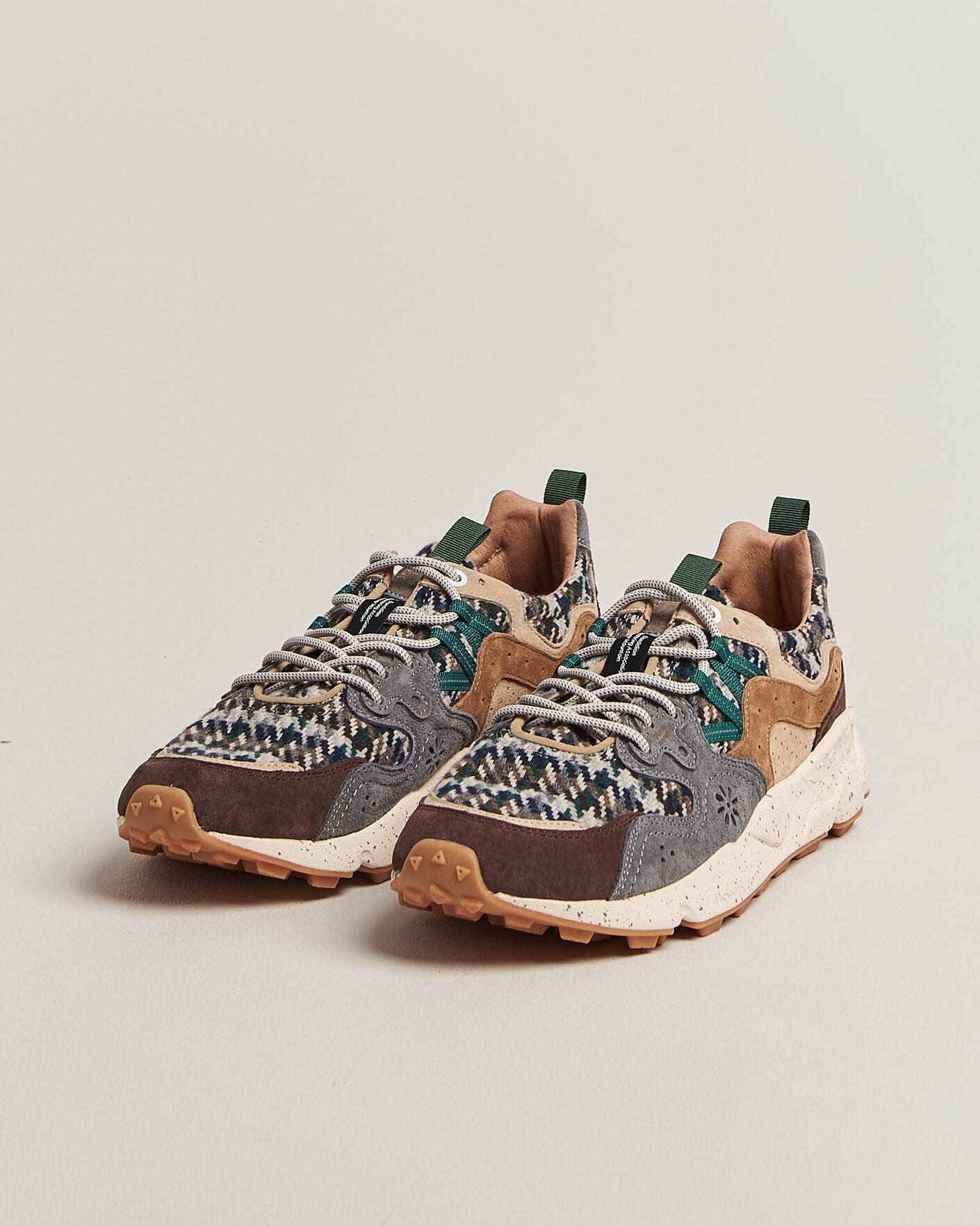 Men | Sneakers | Flower Mountain | Yamano 3 Suede/Houndstooth Sneaker Multi