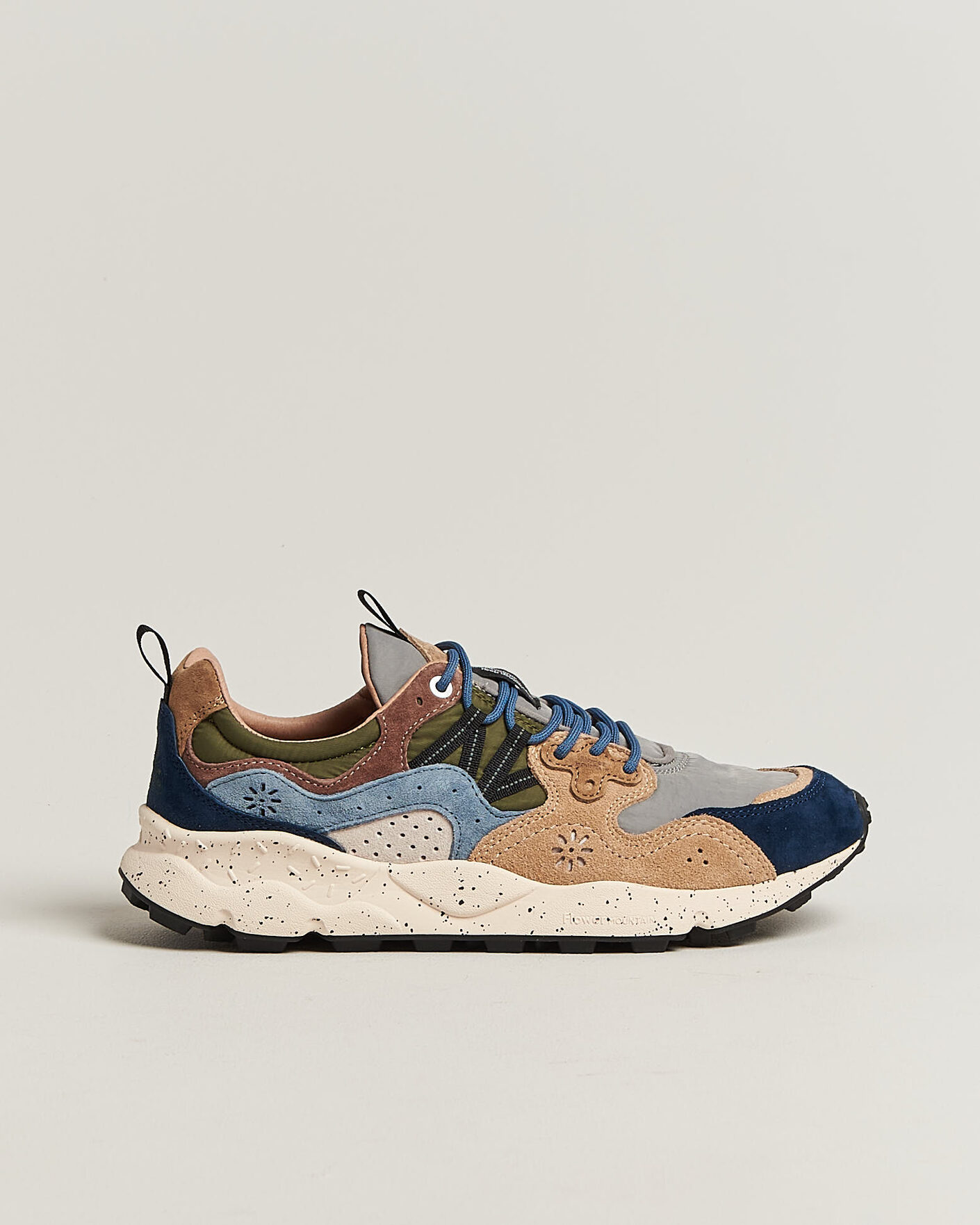 Men | Sneakers | Flower Mountain | Yamano 3 Suede/Nylon Sneaker Navy/Light Brown