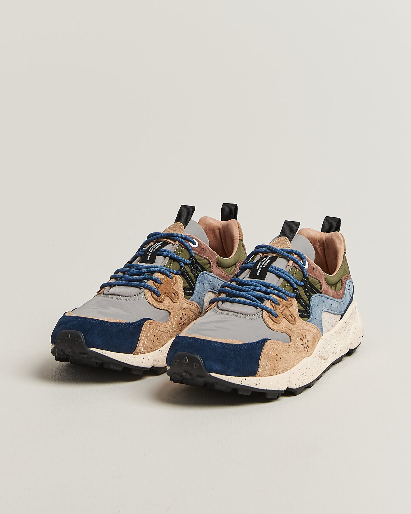 Men | Sneakers | Flower Mountain | Yamano 3 Suede/Nylon Sneaker Navy/Light Brown