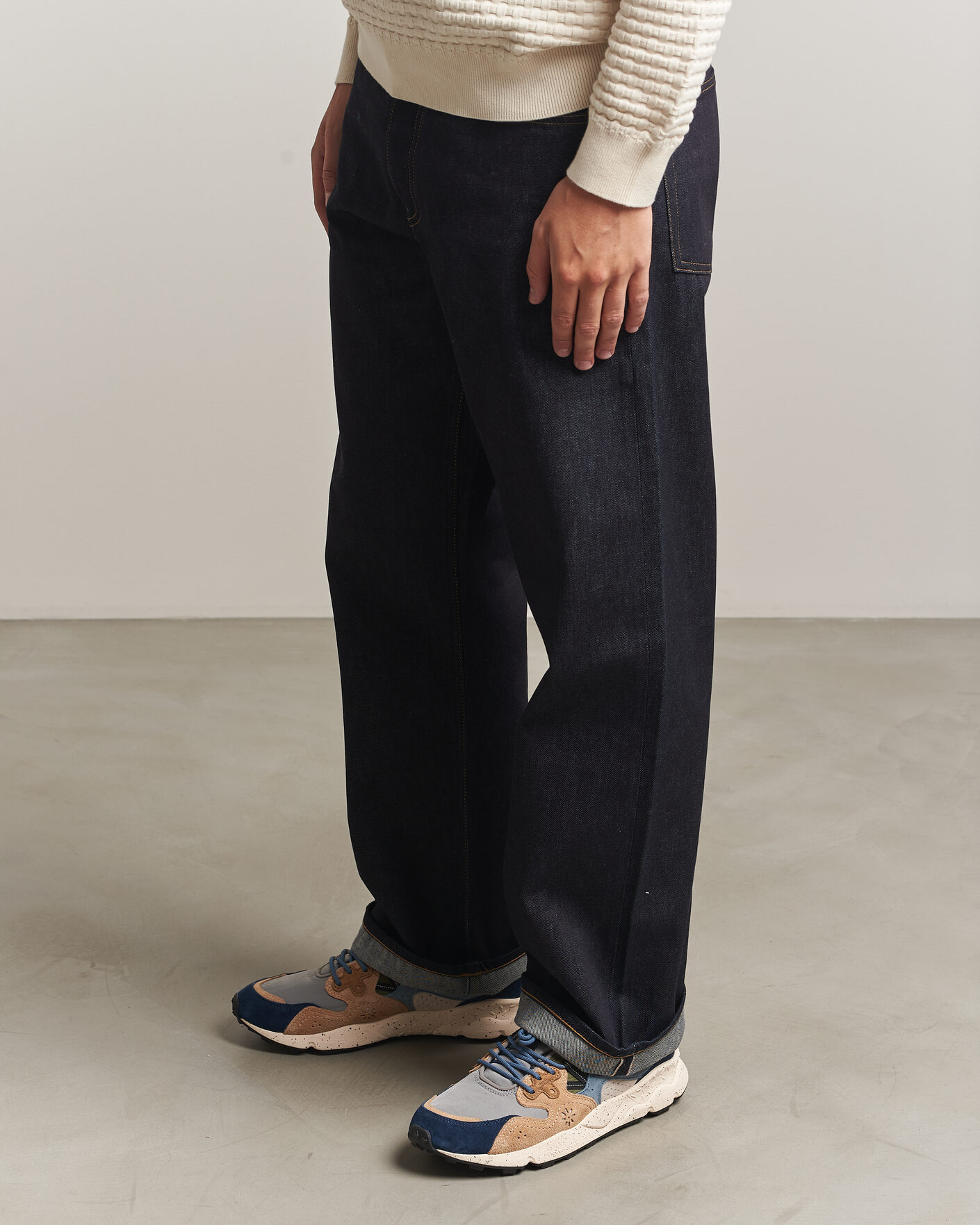 Men | Sneakers | Flower Mountain | Yamano 3 Suede/Nylon Sneaker Navy/Light Brown