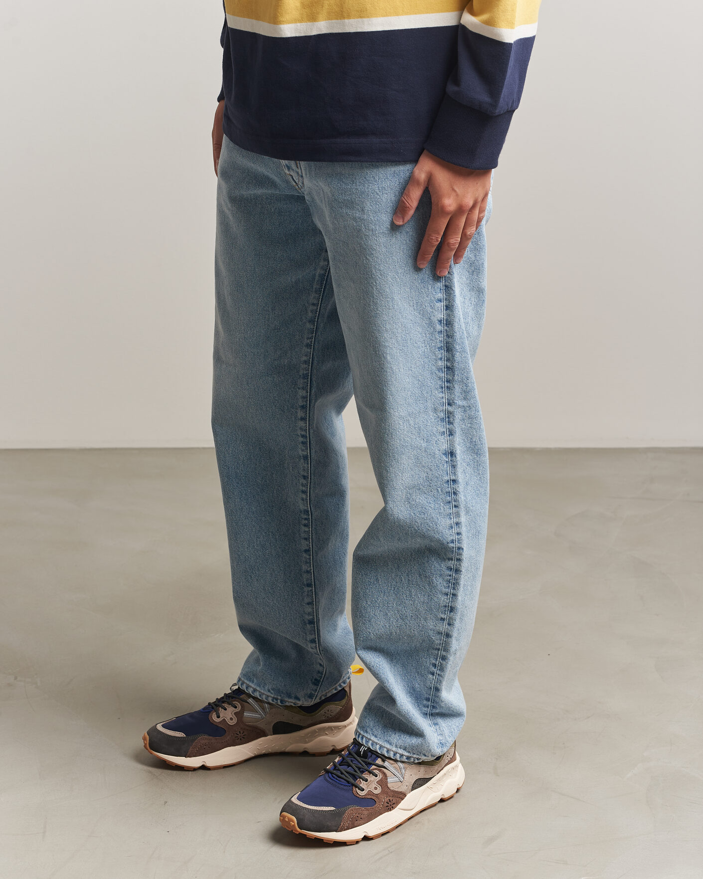 Men | Sneakers | Flower Mountain | Yamano 3 Suede/Nylon Sneaker Dark Grey/Brown