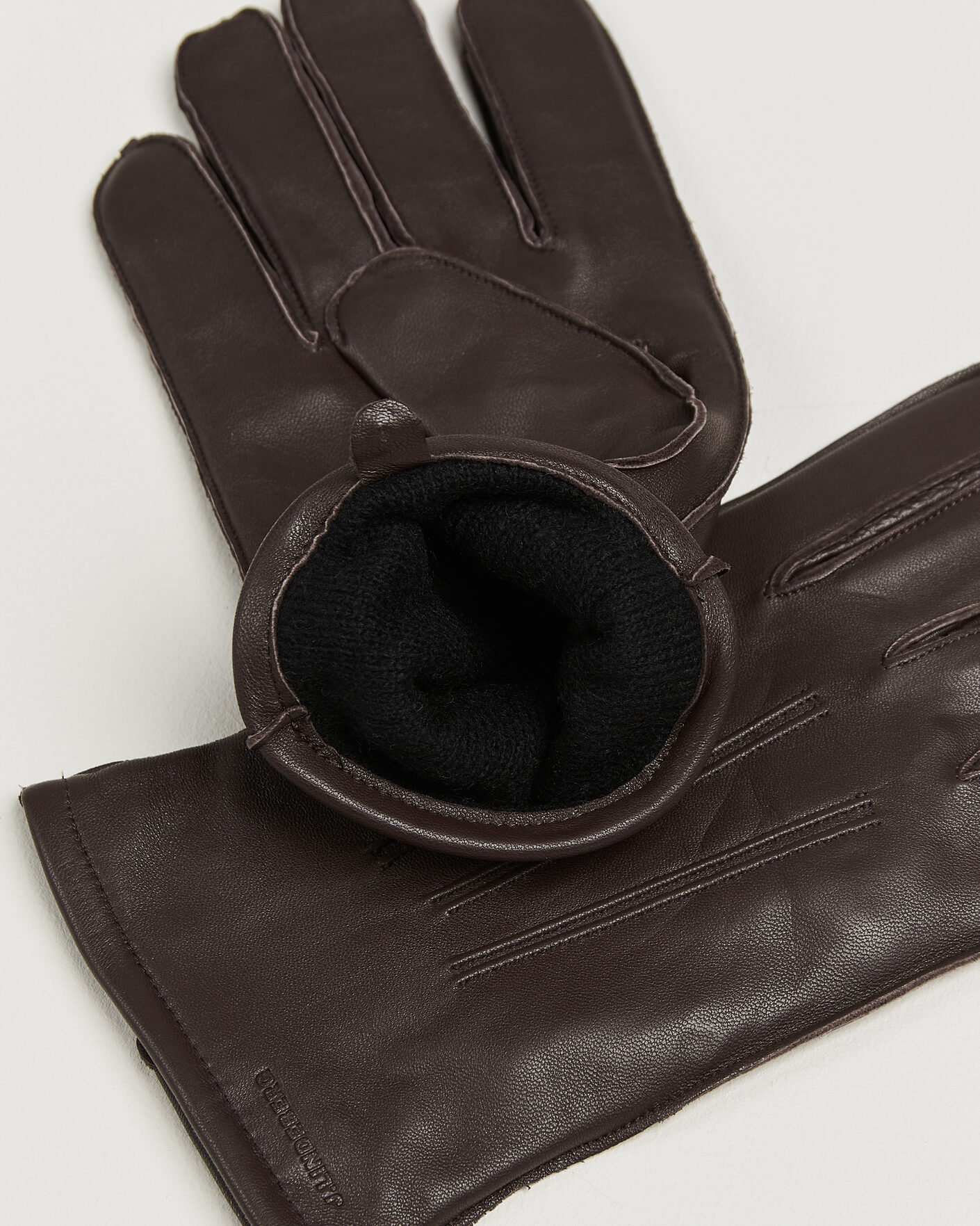 Men | Gloves | J.Lindeberg | Milo Leather Glove Seal Brown